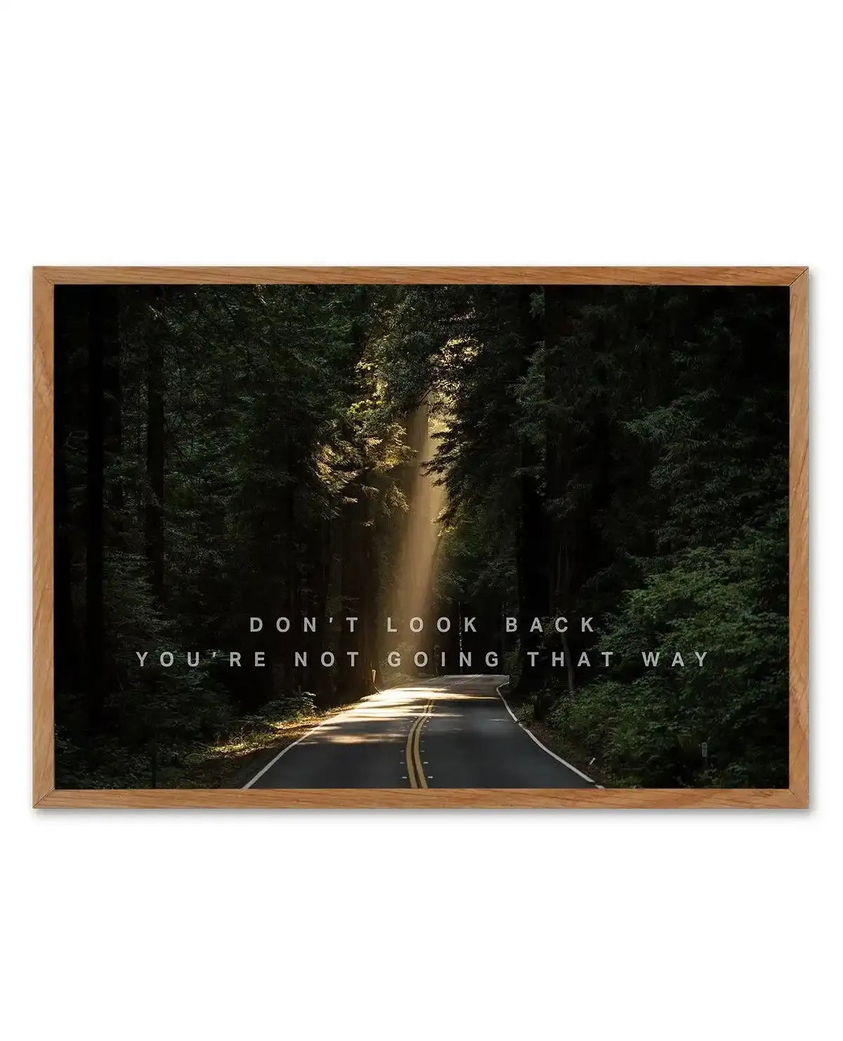 Don't Look Back You're Not Going That Way Art Print-PRINT-Olive et Oriel-Olive et Oriel-50x70 cm | 19.6" x 27.5"-Walnut-With White Border-Buy-Australian-Art-Prints-Online-with-Olive-et-Oriel-Your-Artwork-Specialists-Austrailia-Decorate-With-Coastal-Photo-Wall-Art-Prints-From-Our-Beach-House-Artwork-Collection-Fine-Poster-and-Framed-Artwork