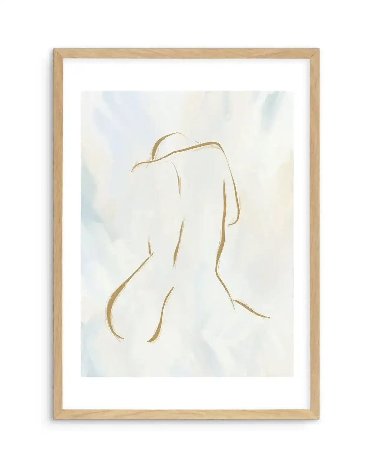 D'or Femme Art Print-PRINT-Olive et Oriel-Olive et Oriel-A5 | 5.8" x 8.3" | 14.8 x 21cm-Oak-With White Border-Buy-Australian-Art-Prints-Online-with-Olive-et-Oriel-Your-Artwork-Specialists-Austrailia-Decorate-With-Coastal-Photo-Wall-Art-Prints-From-Our-Beach-House-Artwork-Collection-Fine-Poster-and-Framed-Artwork