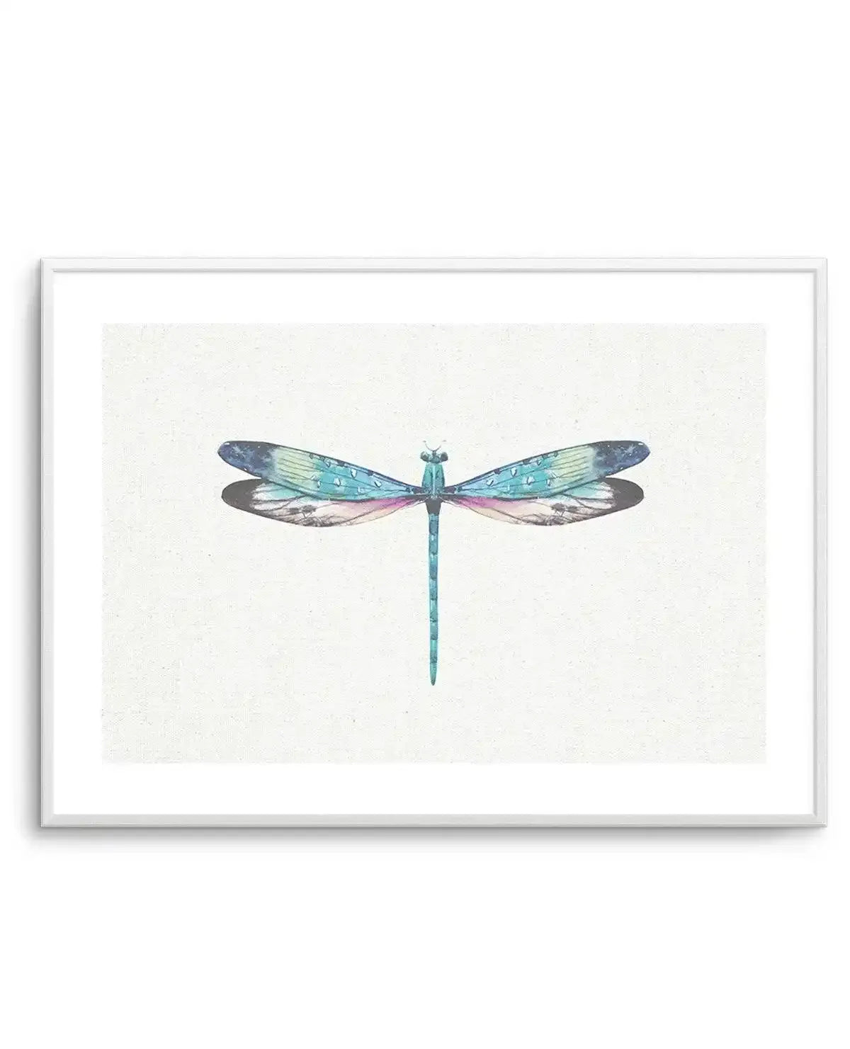 Dragonfly on Linen I Art Print-PRINT-Olive et Oriel-Olive et Oriel-A5 | 5.8" x 8.3" | 14.8 x 21cm-Unframed Art Print-With White Border-Buy-Australian-Art-Prints-Online-with-Olive-et-Oriel-Your-Artwork-Specialists-Austrailia-Decorate-With-Coastal-Photo-Wall-Art-Prints-From-Our-Beach-House-Artwork-Collection-Fine-Poster-and-Framed-Artwork