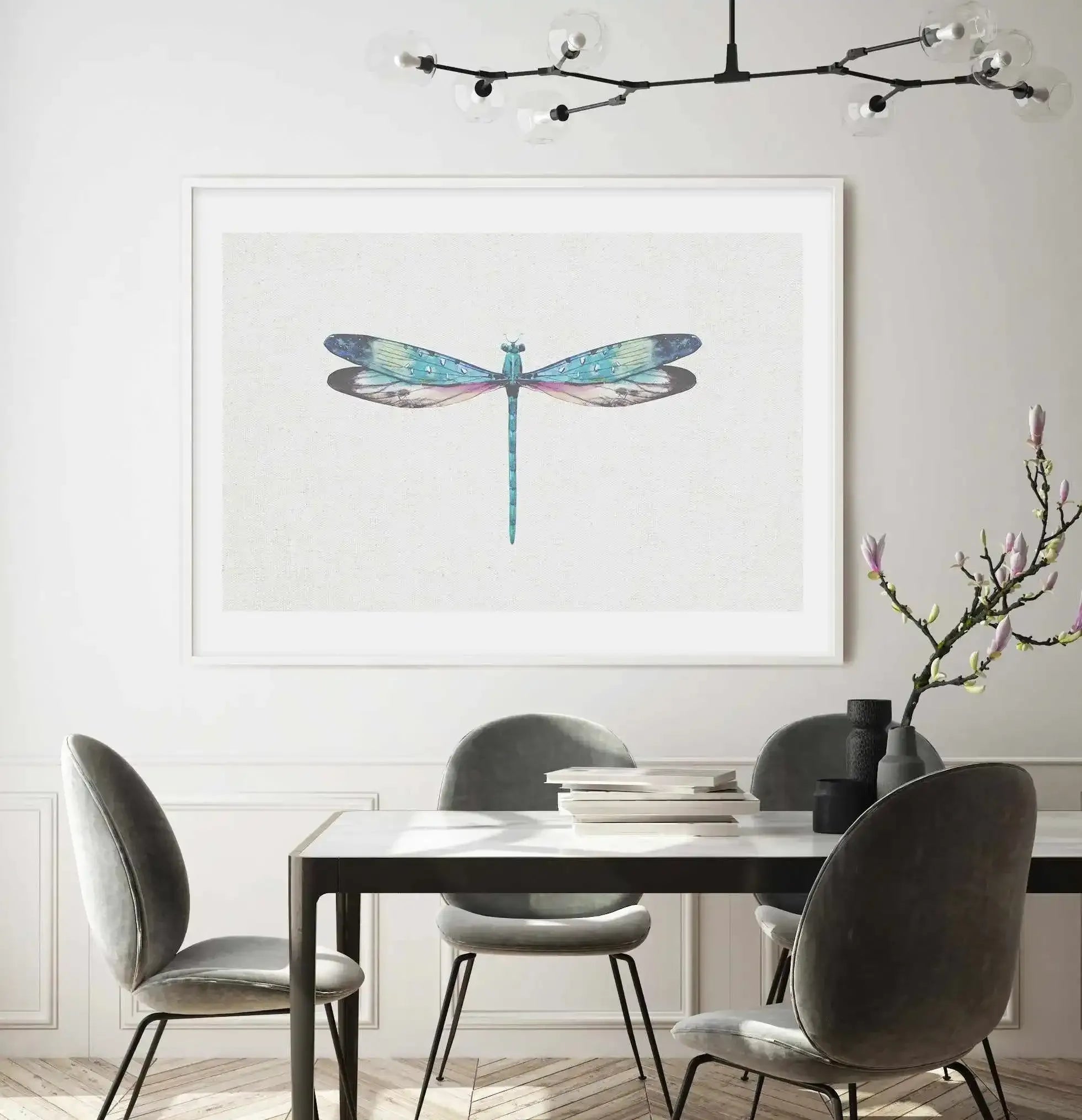 Dragonfly on Linen I Art Print-PRINT-Olive et Oriel-Olive et Oriel-Buy-Australian-Art-Prints-Online-with-Olive-et-Oriel-Your-Artwork-Specialists-Austrailia-Decorate-With-Coastal-Photo-Wall-Art-Prints-From-Our-Beach-House-Artwork-Collection-Fine-Poster-and-Framed-Artwork