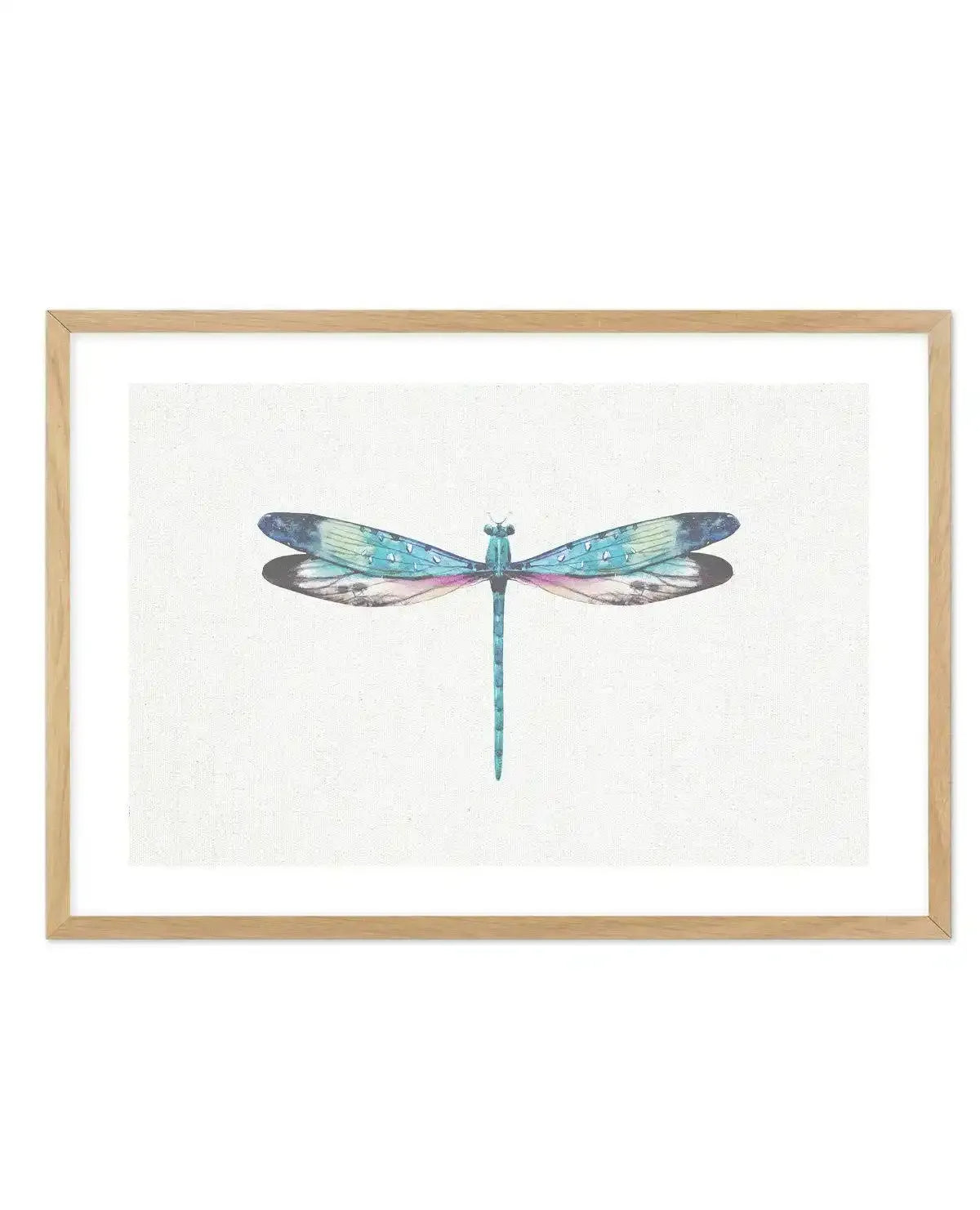 Dragonfly on Linen I Art Print-PRINT-Olive et Oriel-Olive et Oriel-A5 | 5.8" x 8.3" | 14.8 x 21cm-Oak-With White Border-Buy-Australian-Art-Prints-Online-with-Olive-et-Oriel-Your-Artwork-Specialists-Austrailia-Decorate-With-Coastal-Photo-Wall-Art-Prints-From-Our-Beach-House-Artwork-Collection-Fine-Poster-and-Framed-Artwork