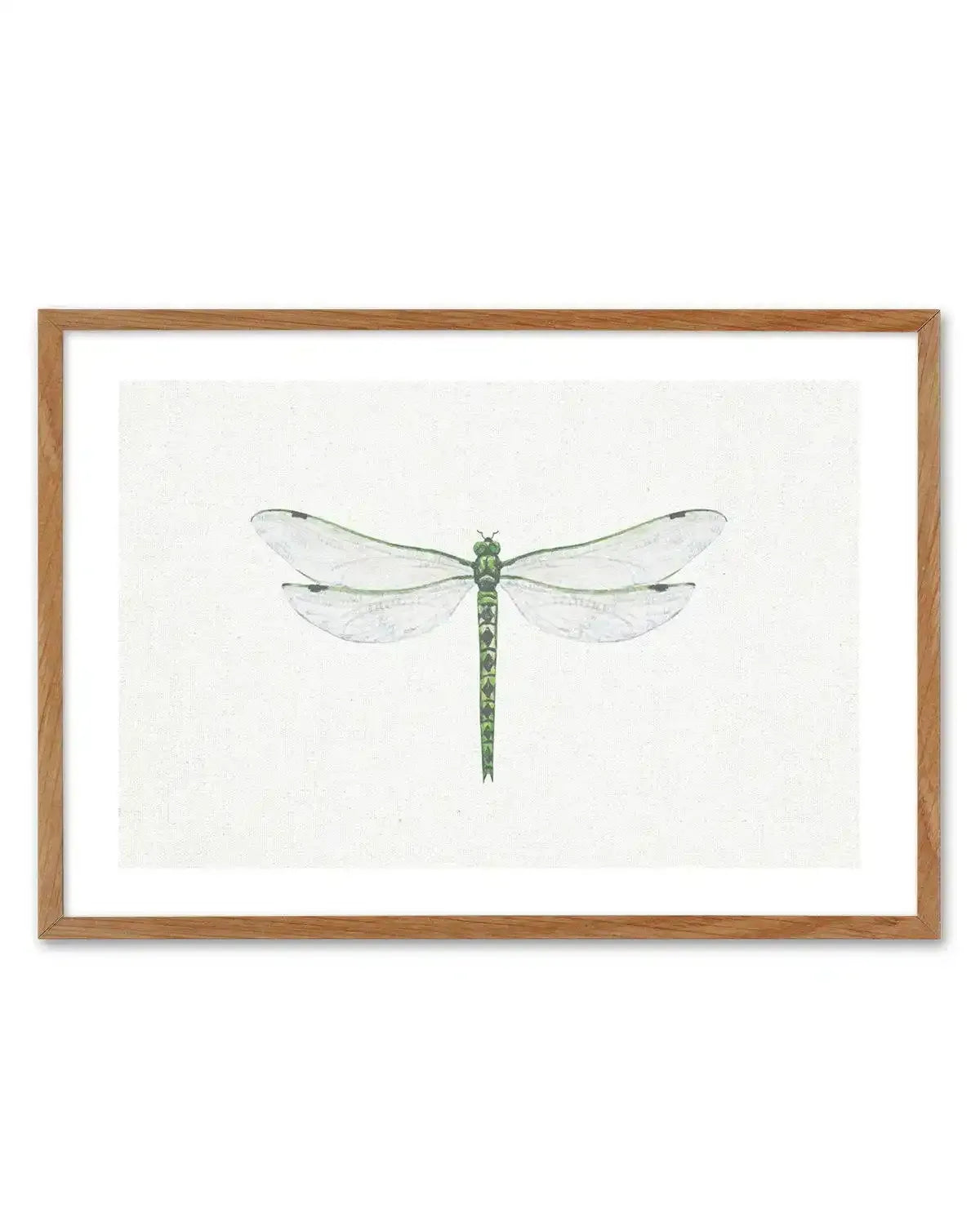 Dragonfly on Linen II Art Print-PRINT-Olive et Oriel-Olive et Oriel-50x70 cm | 19.6" x 27.5"-Walnut-With White Border-Buy-Australian-Art-Prints-Online-with-Olive-et-Oriel-Your-Artwork-Specialists-Austrailia-Decorate-With-Coastal-Photo-Wall-Art-Prints-From-Our-Beach-House-Artwork-Collection-Fine-Poster-and-Framed-Artwork