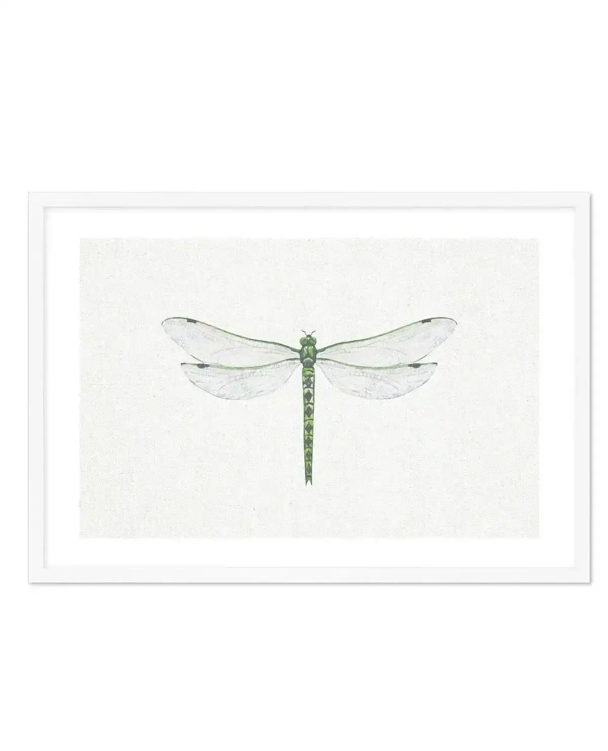 Dragonfly on Linen II Art Print-PRINT-Olive et Oriel-Olive et Oriel-A5 | 5.8" x 8.3" | 14.8 x 21cm-White-With White Border-Buy-Australian-Art-Prints-Online-with-Olive-et-Oriel-Your-Artwork-Specialists-Austrailia-Decorate-With-Coastal-Photo-Wall-Art-Prints-From-Our-Beach-House-Artwork-Collection-Fine-Poster-and-Framed-Artwork