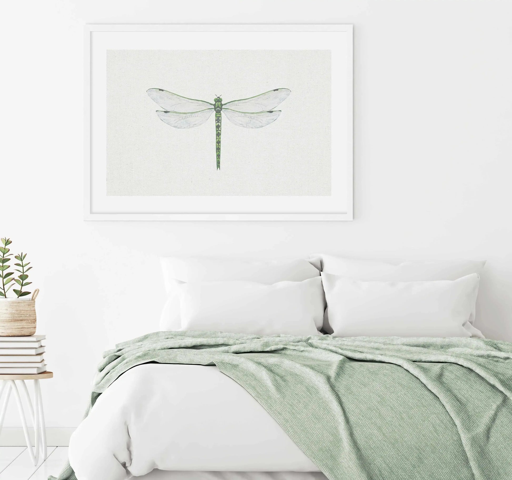 Dragonfly on Linen II Art Print-PRINT-Olive et Oriel-Olive et Oriel-Buy-Australian-Art-Prints-Online-with-Olive-et-Oriel-Your-Artwork-Specialists-Austrailia-Decorate-With-Coastal-Photo-Wall-Art-Prints-From-Our-Beach-House-Artwork-Collection-Fine-Poster-and-Framed-Artwork
