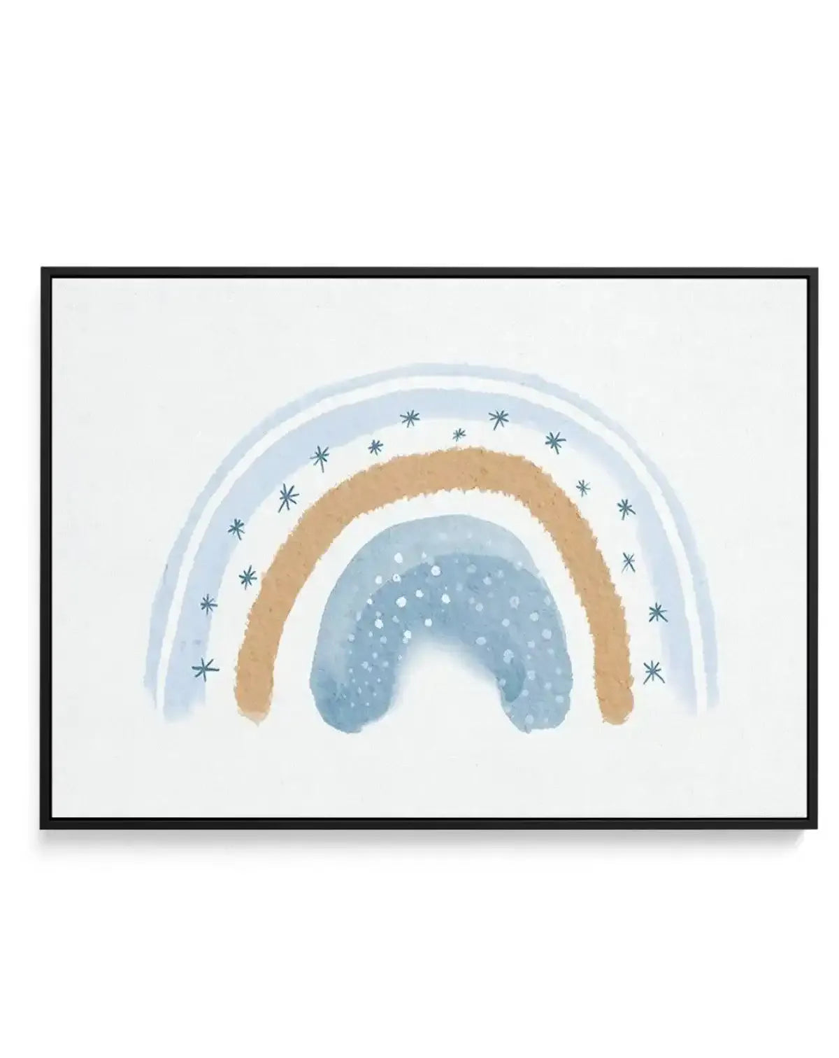 Dreamy Rainbow on Linen | LS | Framed Canvas-CANVAS-You can shop wall art online with Olive et Oriel for everything from abstract art to fun kids wall art. Our beautiful modern art prints and canvas art are available from large canvas prints to wall art paintings and our proudly Australian artwork collection offers only the highest quality framed large wall art and canvas art Australia - You can buy fashion photography prints or Hampton print posters and paintings on canvas from Olive et Oriel a