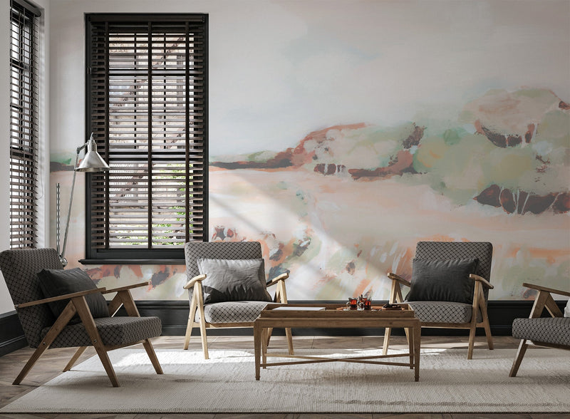 Dreamy Vista Wallpaper Mural from Olive et Oriel where you can shop wallpaper and artworks online