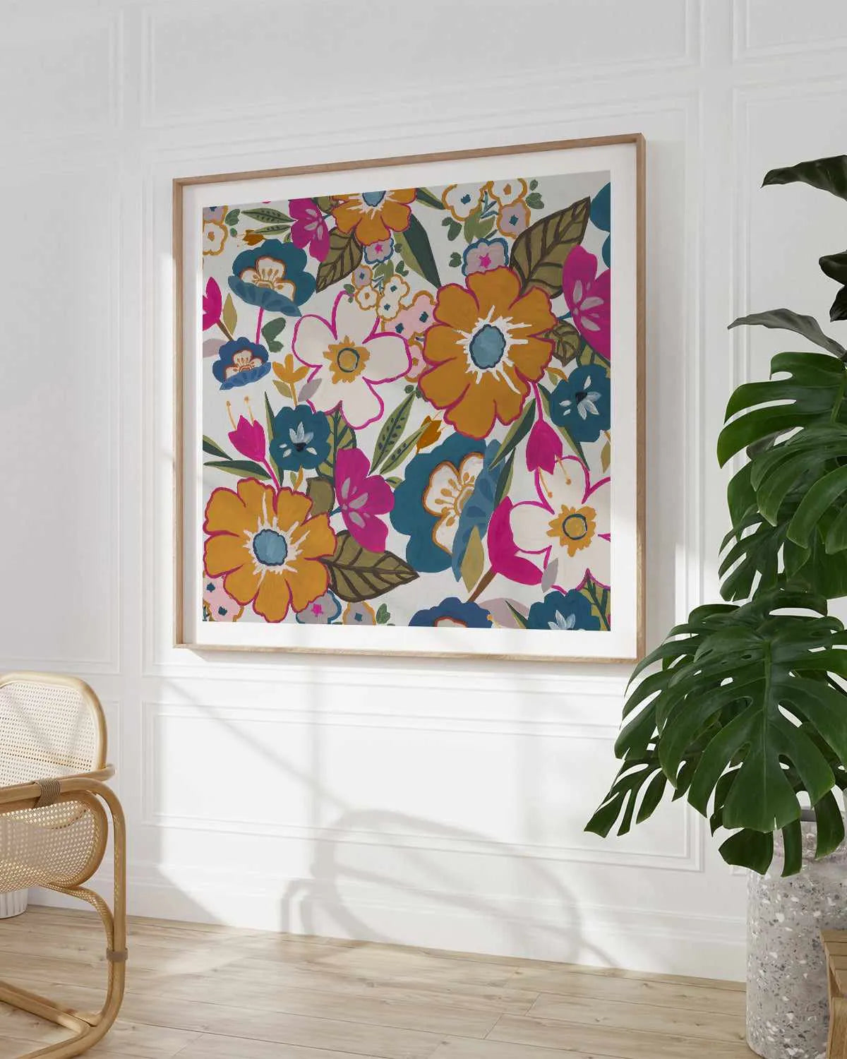 Dusk Flowers Art Print from Olive et Oriel where you can shop wallpaper and artworks online