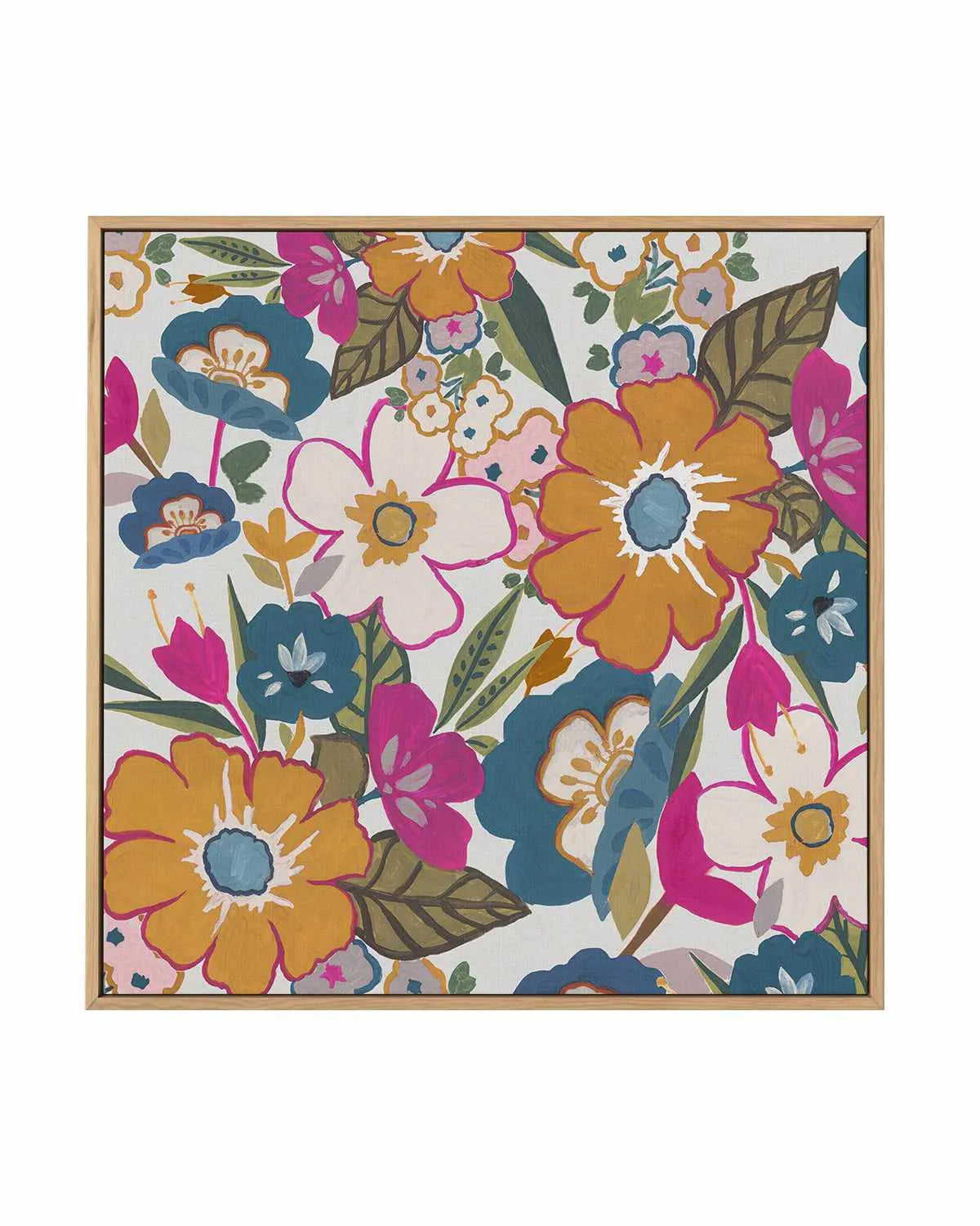 Dusk Flowers | Framed Canvas Art Print from Olive et Oriel where you can shop wallpaper and artworks online