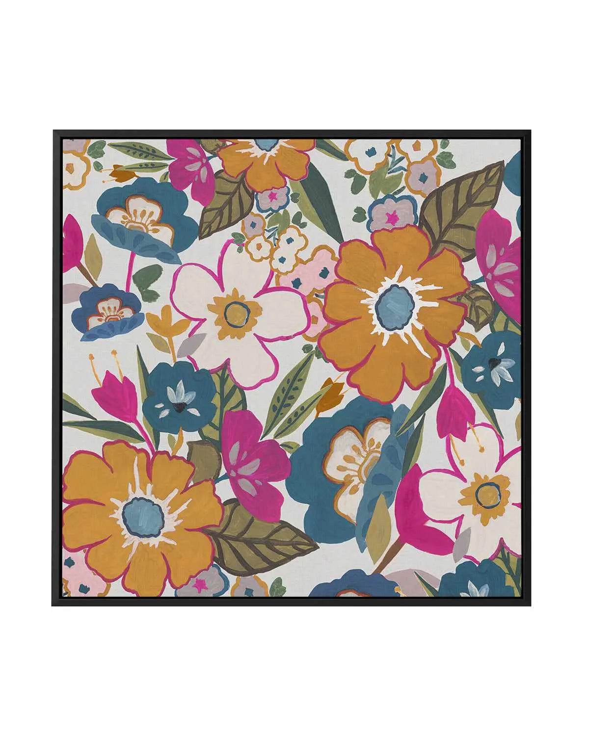 Dusk Flowers | Framed Canvas Art Print from Olive et Oriel where you can shop wallpaper and artworks online