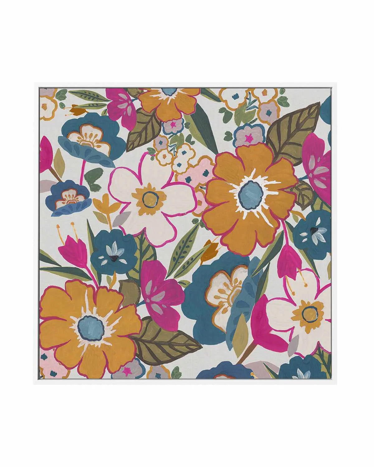Dusk Flowers | Framed Canvas Art Print from Olive et Oriel where you can shop wallpaper and artworks online