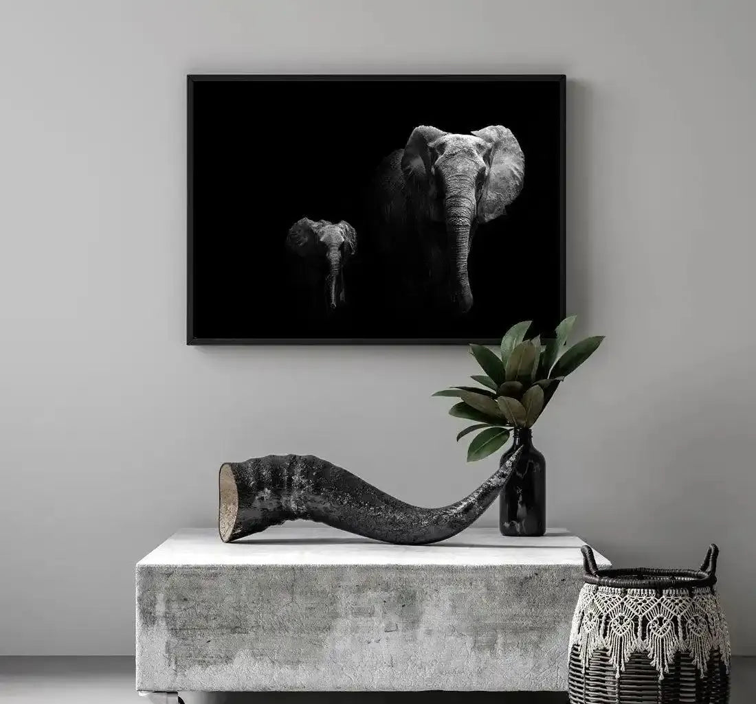 Elephant Par Deux | LS Art Print-PRINT-Olive et Oriel-Olive et Oriel-Buy-Australian-Art-Prints-Online-with-Olive-et-Oriel-Your-Artwork-Specialists-Austrailia-Decorate-With-Coastal-Photo-Wall-Art-Prints-From-Our-Beach-House-Artwork-Collection-Fine-Poster-and-Framed-Artwork
