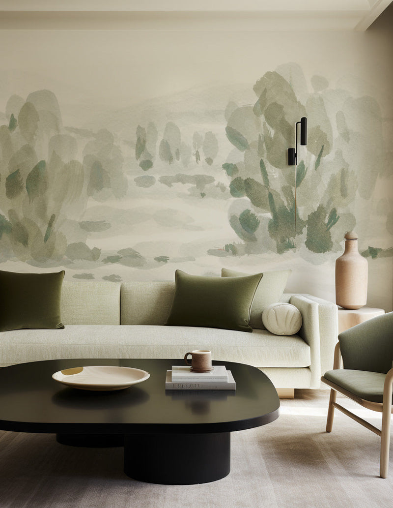Enchanted Grove Wallpaper Mural from Olive et Oriel where you can shop wallpaper and artworks online