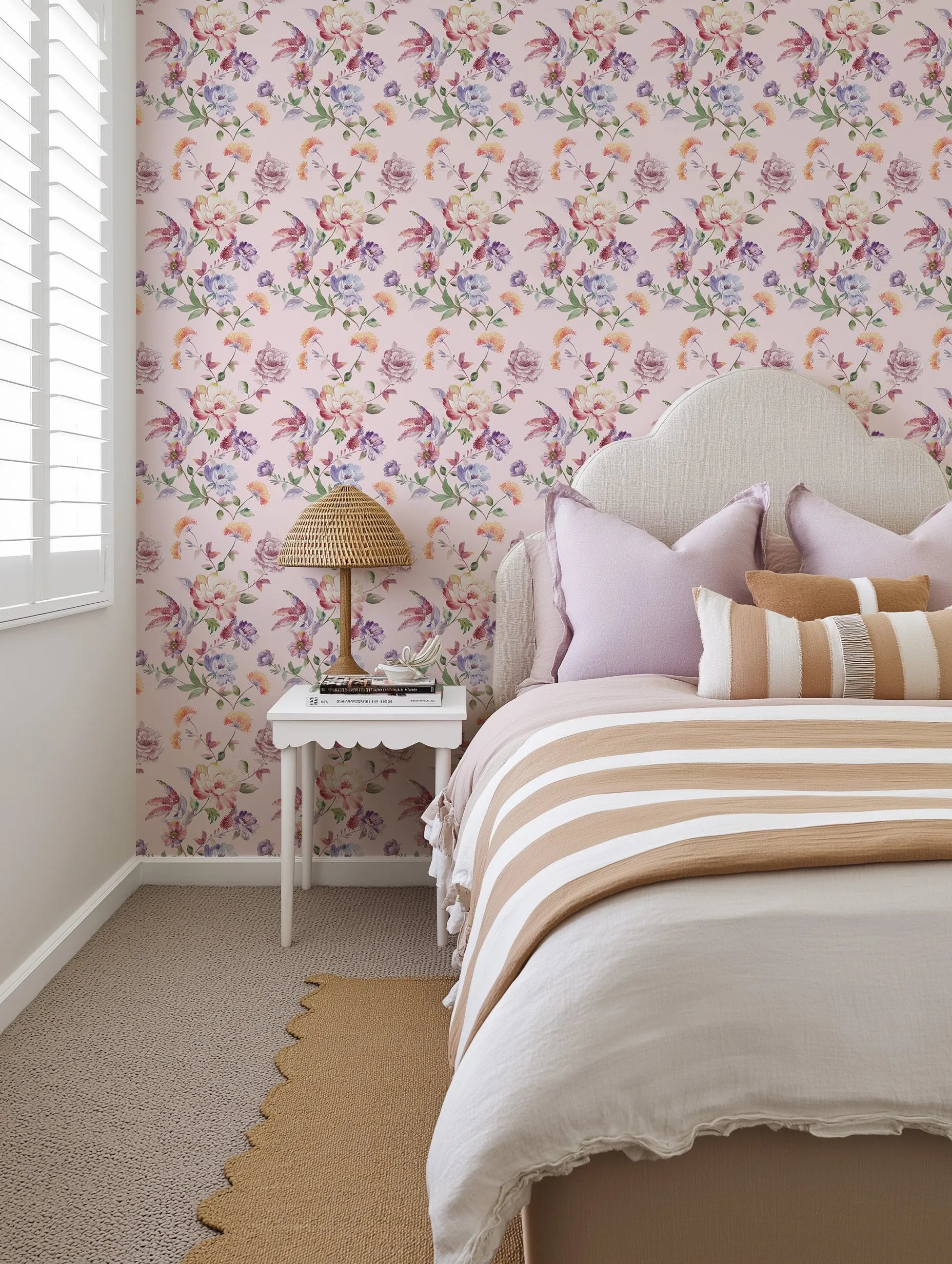 English Rose Wallpaper from Olive et Oriel where you can shop wallpaper and artworks online