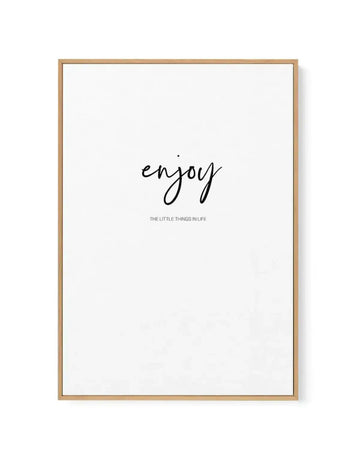 Enjoy The Little Things | Framed Canvas-CANVAS-You can shop wall art online with Olive et Oriel for everything from abstract art to fun kids wall art. Our beautiful modern art prints and canvas art are available from large canvas prints to wall art paintings and our proudly Australian artwork collection offers only the highest quality framed large wall art and canvas art Australia - You can buy fashion photography prints or Hampton print posters and paintings on canvas from Olive et Oriel and ha