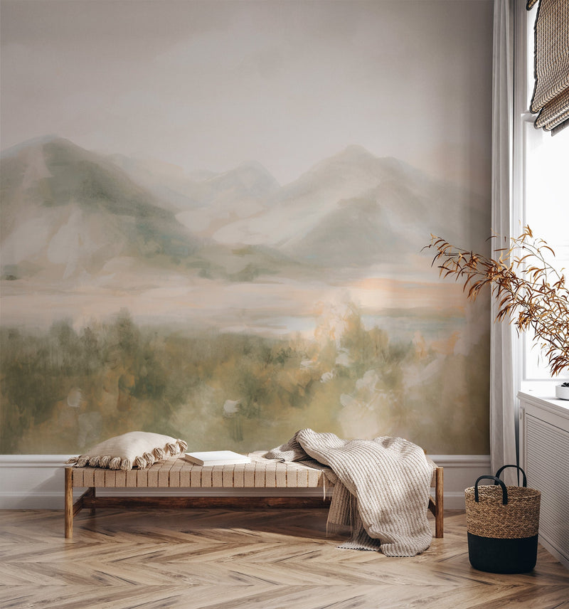 Ethereal Horizons Wallpaper Mural from Olive et Oriel where you can shop wallpaper and artworks online