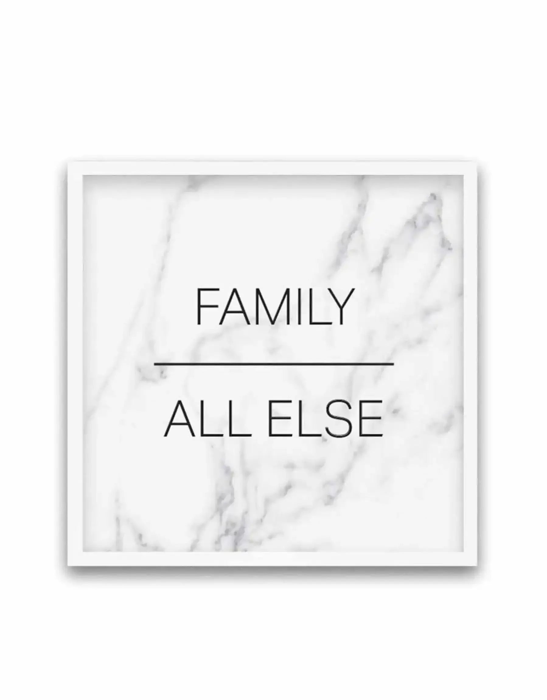 Family Over All Else | SQ Art Print-PRINT-Olive et Oriel-Olive et Oriel-70x70 cm | 27.5" x 27.5"-White-With White Border-Buy-Australian-Art-Prints-Online-with-Olive-et-Oriel-Your-Artwork-Specialists-Austrailia-Decorate-With-Coastal-Photo-Wall-Art-Prints-From-Our-Beach-House-Artwork-Collection-Fine-Poster-and-Framed-Artwork