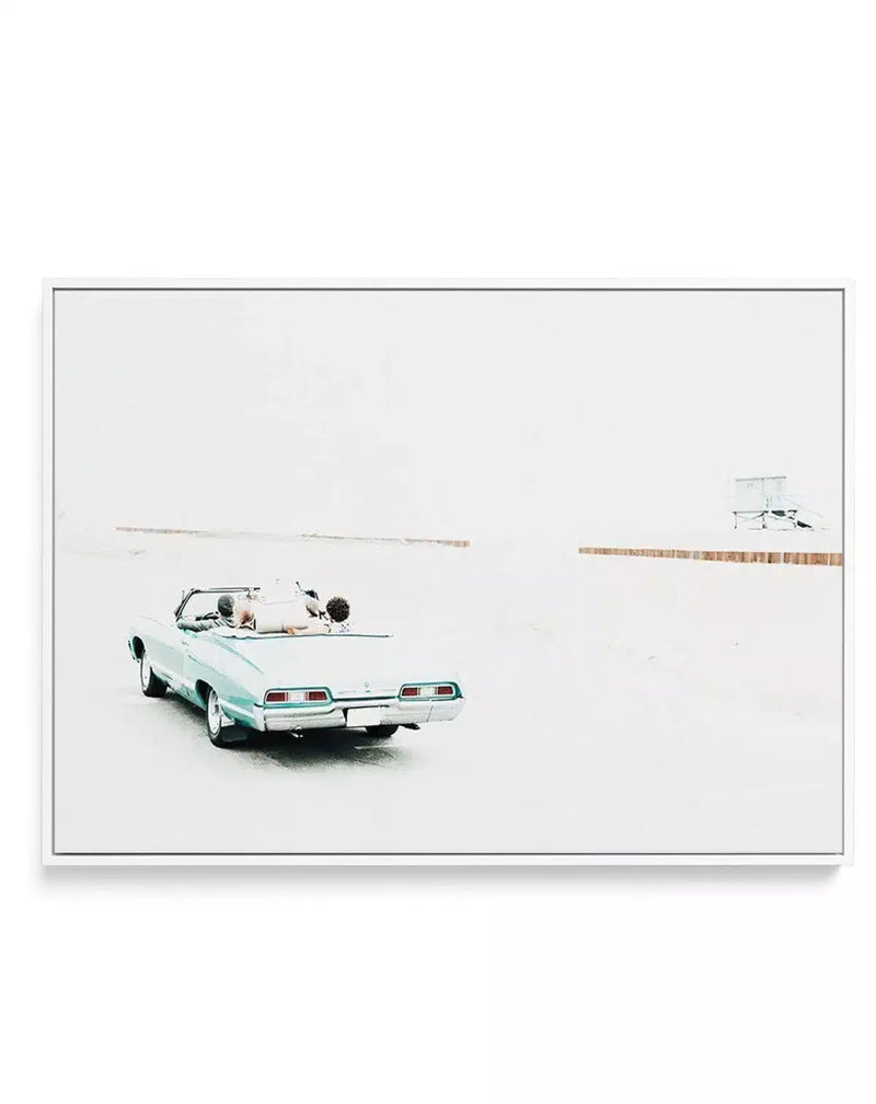 SALE 100x130 Farewell to Malibu | White | Framed Canvas Art