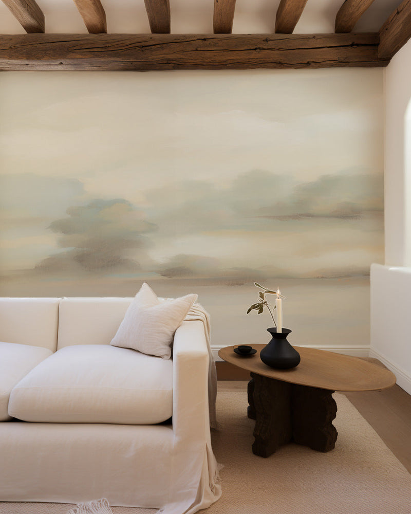 Farmhouse Views Wallpaper Mural from Olive et Oriel where you can shop wallpaper and artworks online