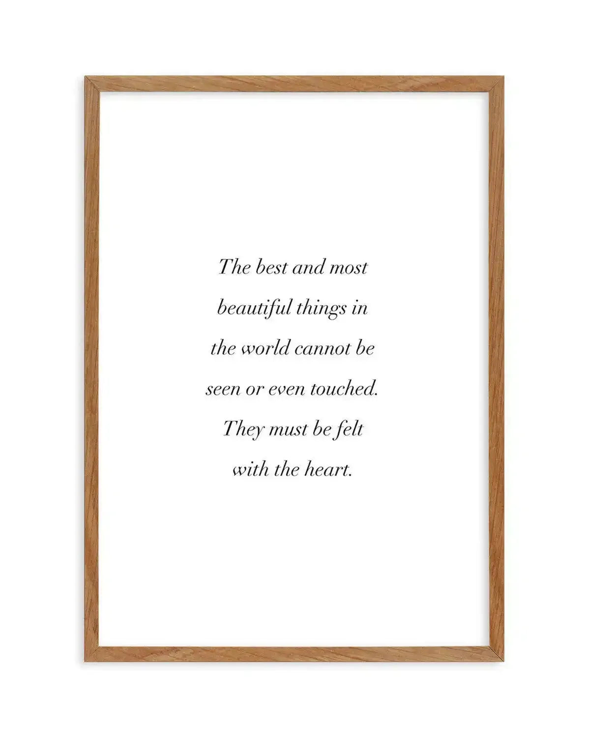 Felt with Heart Art Print-PRINT-Olive et Oriel-Olive et Oriel-50x70 cm | 19.6" x 27.5"-Walnut-With White Border-Buy-Australian-Art-Prints-Online-with-Olive-et-Oriel-Your-Artwork-Specialists-Austrailia-Decorate-With-Coastal-Photo-Wall-Art-Prints-From-Our-Beach-House-Artwork-Collection-Fine-Poster-and-Framed-Artwork