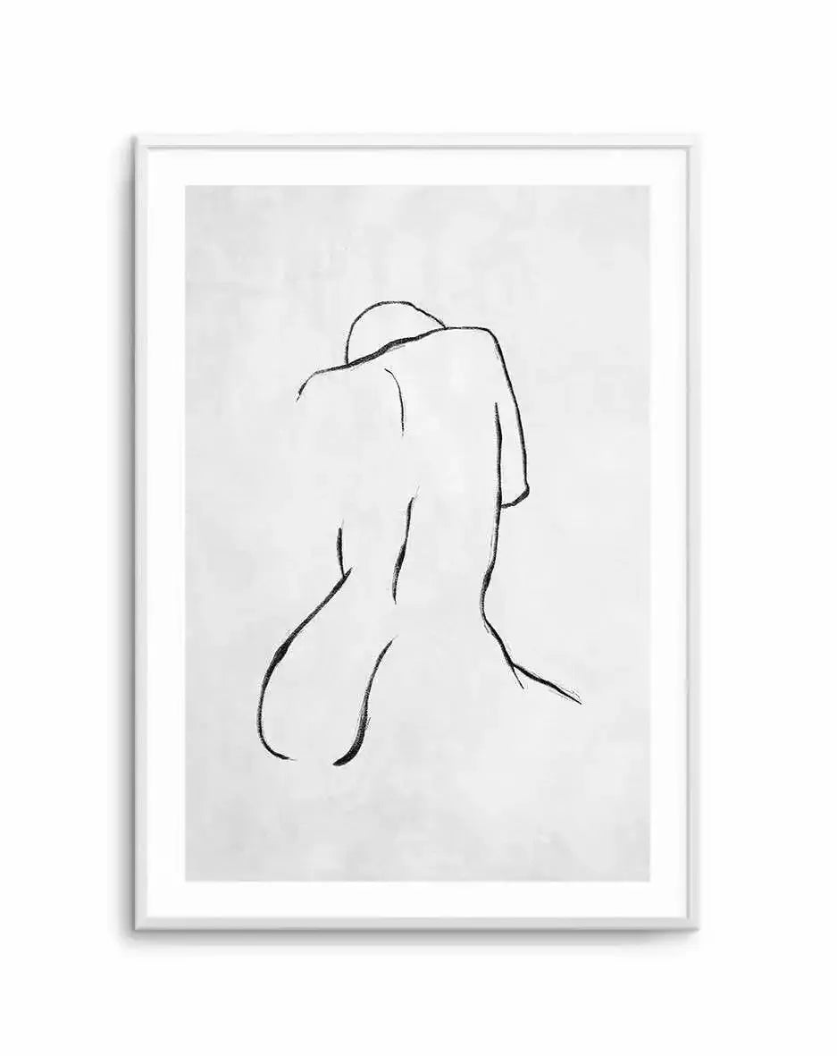 Female Form | Grey Art Print-PRINT-Olive et Oriel-Olive et Oriel-A5 | 5.8" x 8.3" | 14.8 x 21cm-Unframed Art Print-With White Border-Buy-Australian-Art-Prints-Online-with-Olive-et-Oriel-Your-Artwork-Specialists-Austrailia-Decorate-With-Coastal-Photo-Wall-Art-Prints-From-Our-Beach-House-Artwork-Collection-Fine-Poster-and-Framed-Artwork