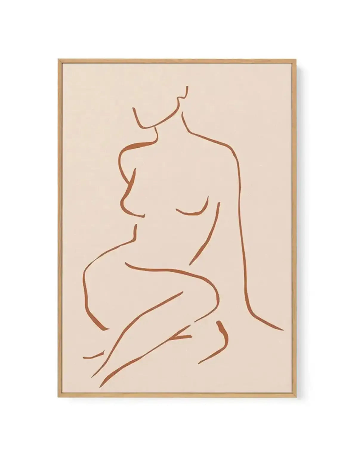 Female Form I | Terracotta | Framed Canvas-CANVAS-You can shop wall art online with Olive et Oriel for everything from abstract art to fun kids wall art. Our beautiful modern art prints and canvas art are available from large canvas prints to wall art paintings and our proudly Australian artwork collection offers only the highest quality framed large wall art and canvas art Australia - You can buy fashion photography prints or Hampton print posters and paintings on canvas from Olive et Oriel and