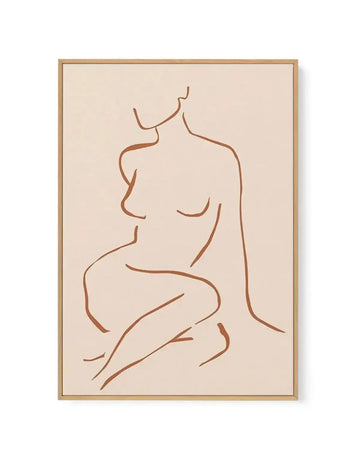 Female Form I | Terracotta | Framed Canvas-CANVAS-You can shop wall art online with Olive et Oriel for everything from abstract art to fun kids wall art. Our beautiful modern art prints and canvas art are available from large canvas prints to wall art paintings and our proudly Australian artwork collection offers only the highest quality framed large wall art and canvas art Australia - You can buy fashion photography prints or Hampton print posters and paintings on canvas from Olive et Oriel and