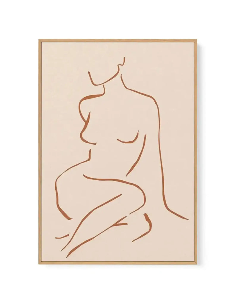 Female Form I | Terracotta | Framed Canvas-CANVAS-You can shop wall art online with Olive et Oriel for everything from abstract art to fun kids wall art. Our beautiful modern art prints and canvas art are available from large canvas prints to wall art paintings and our proudly Australian artwork collection offers only the highest quality framed large wall art and canvas art Australia - You can buy fashion photography prints or Hampton print posters and paintings on canvas from Olive et Oriel and