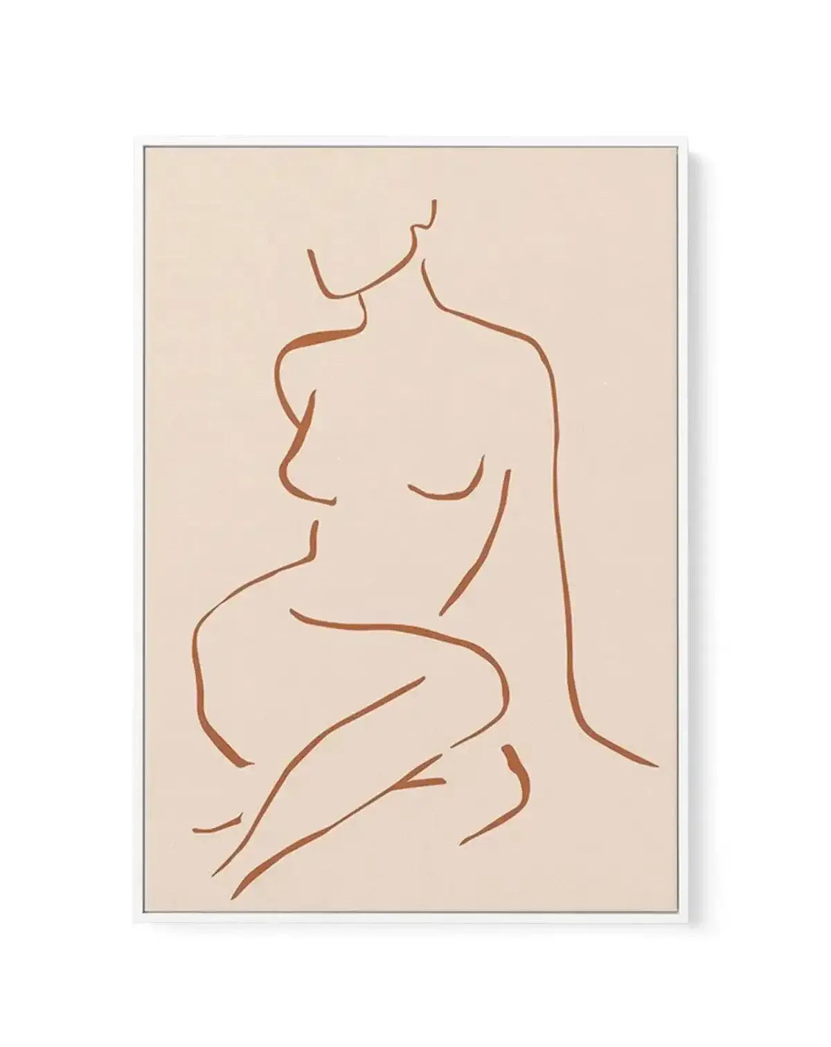 Female Form I | Terracotta | Framed Canvas-CANVAS-You can shop wall art online with Olive et Oriel for everything from abstract art to fun kids wall art. Our beautiful modern art prints and canvas art are available from large canvas prints to wall art paintings and our proudly Australian artwork collection offers only the highest quality framed large wall art and canvas art Australia - You can buy fashion photography prints or Hampton print posters and paintings on canvas from Olive et Oriel and