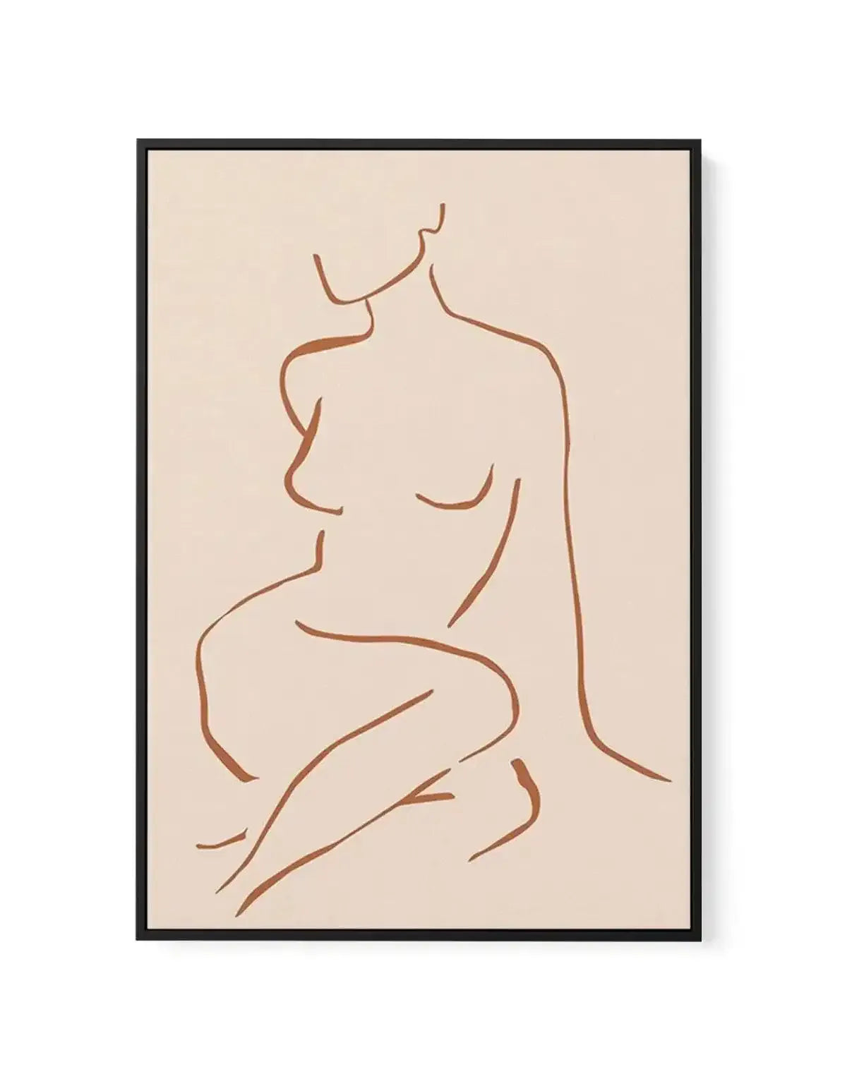 Female Form I | Terracotta | Framed Canvas-CANVAS-You can shop wall art online with Olive et Oriel for everything from abstract art to fun kids wall art. Our beautiful modern art prints and canvas art are available from large canvas prints to wall art paintings and our proudly Australian artwork collection offers only the highest quality framed large wall art and canvas art Australia - You can buy fashion photography prints or Hampton print posters and paintings on canvas from Olive et Oriel and
