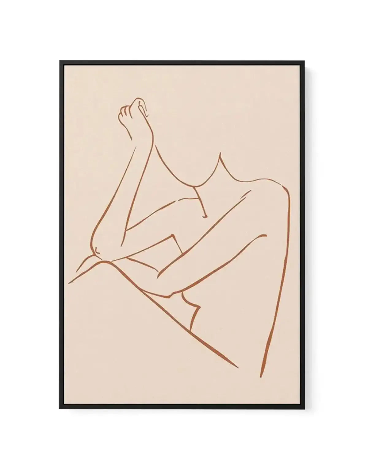 Female Form II | Terracotta | Framed Canvas-CANVAS-You can shop wall art online with Olive et Oriel for everything from abstract art to fun kids wall art. Our beautiful modern art prints and canvas art are available from large canvas prints to wall art paintings and our proudly Australian artwork collection offers only the highest quality framed large wall art and canvas art Australia - You can buy fashion photography prints or Hampton print posters and paintings on canvas from Olive et Oriel an
