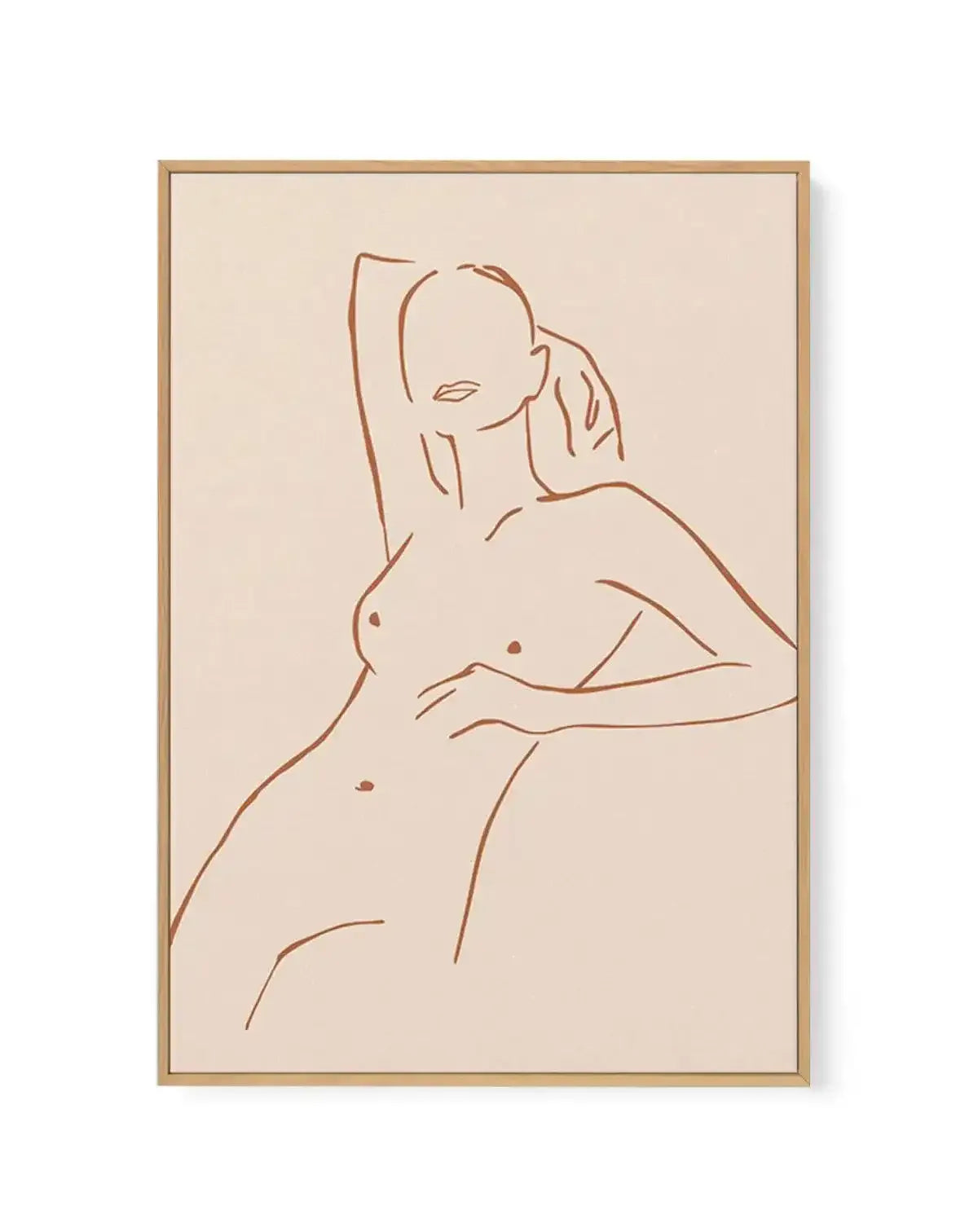 Female Form III | Terracotta | Framed Canvas-CANVAS-You can shop wall art online with Olive et Oriel for everything from abstract art to fun kids wall art. Our beautiful modern art prints and canvas art are available from large canvas prints to wall art paintings and our proudly Australian artwork collection offers only the highest quality framed large wall art and canvas art Australia - You can buy fashion photography prints or Hampton print posters and paintings on canvas from Olive et Oriel a