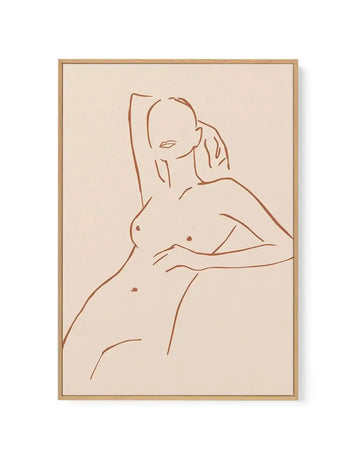Female Form III | Terracotta | Framed Canvas-CANVAS-You can shop wall art online with Olive et Oriel for everything from abstract art to fun kids wall art. Our beautiful modern art prints and canvas art are available from large canvas prints to wall art paintings and our proudly Australian artwork collection offers only the highest quality framed large wall art and canvas art Australia - You can buy fashion photography prints or Hampton print posters and paintings on canvas from Olive et Oriel a