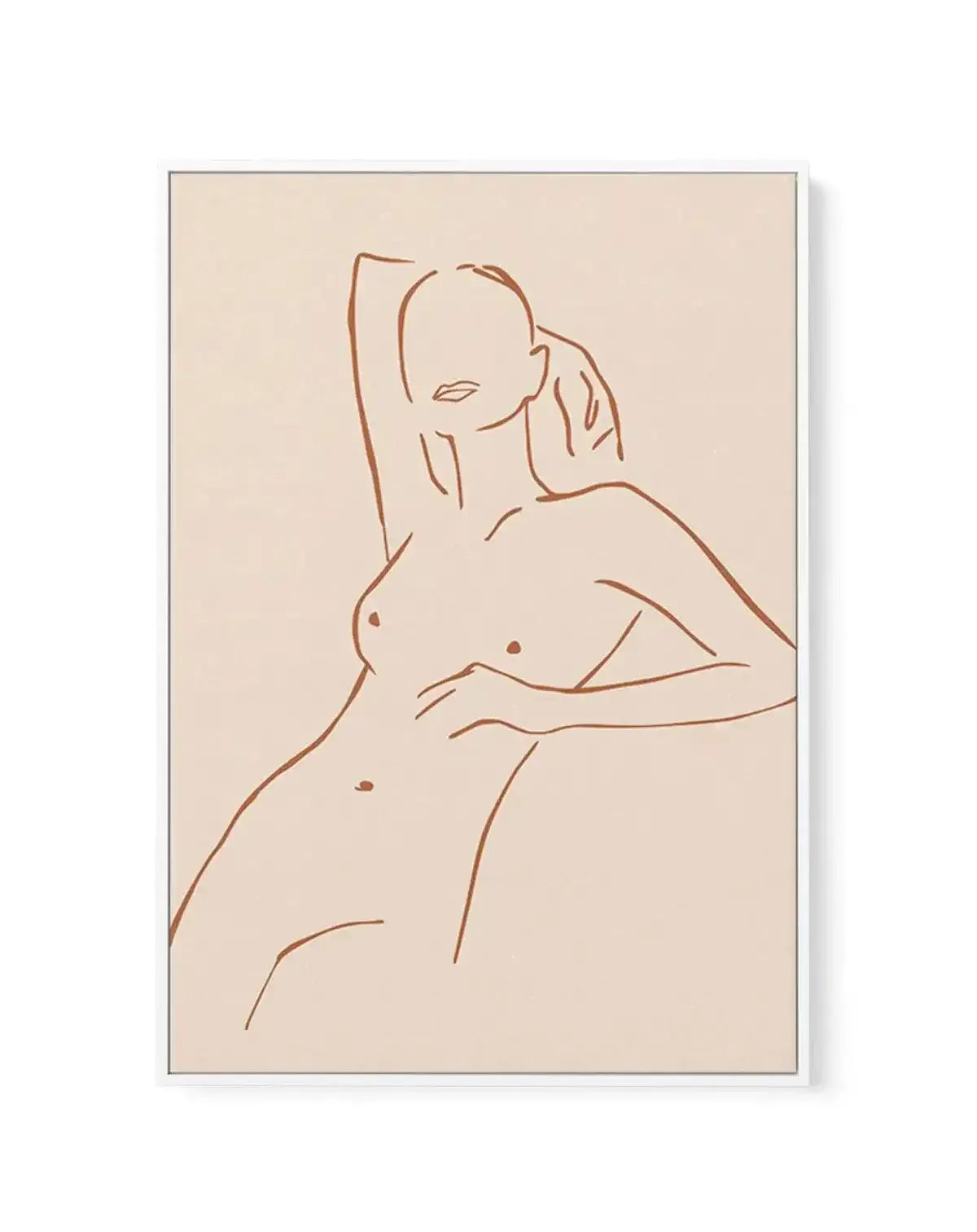Female Form III | Terracotta | Framed Canvas-CANVAS-You can shop wall art online with Olive et Oriel for everything from abstract art to fun kids wall art. Our beautiful modern art prints and canvas art are available from large canvas prints to wall art paintings and our proudly Australian artwork collection offers only the highest quality framed large wall art and canvas art Australia - You can buy fashion photography prints or Hampton print posters and paintings on canvas from Olive et Oriel a