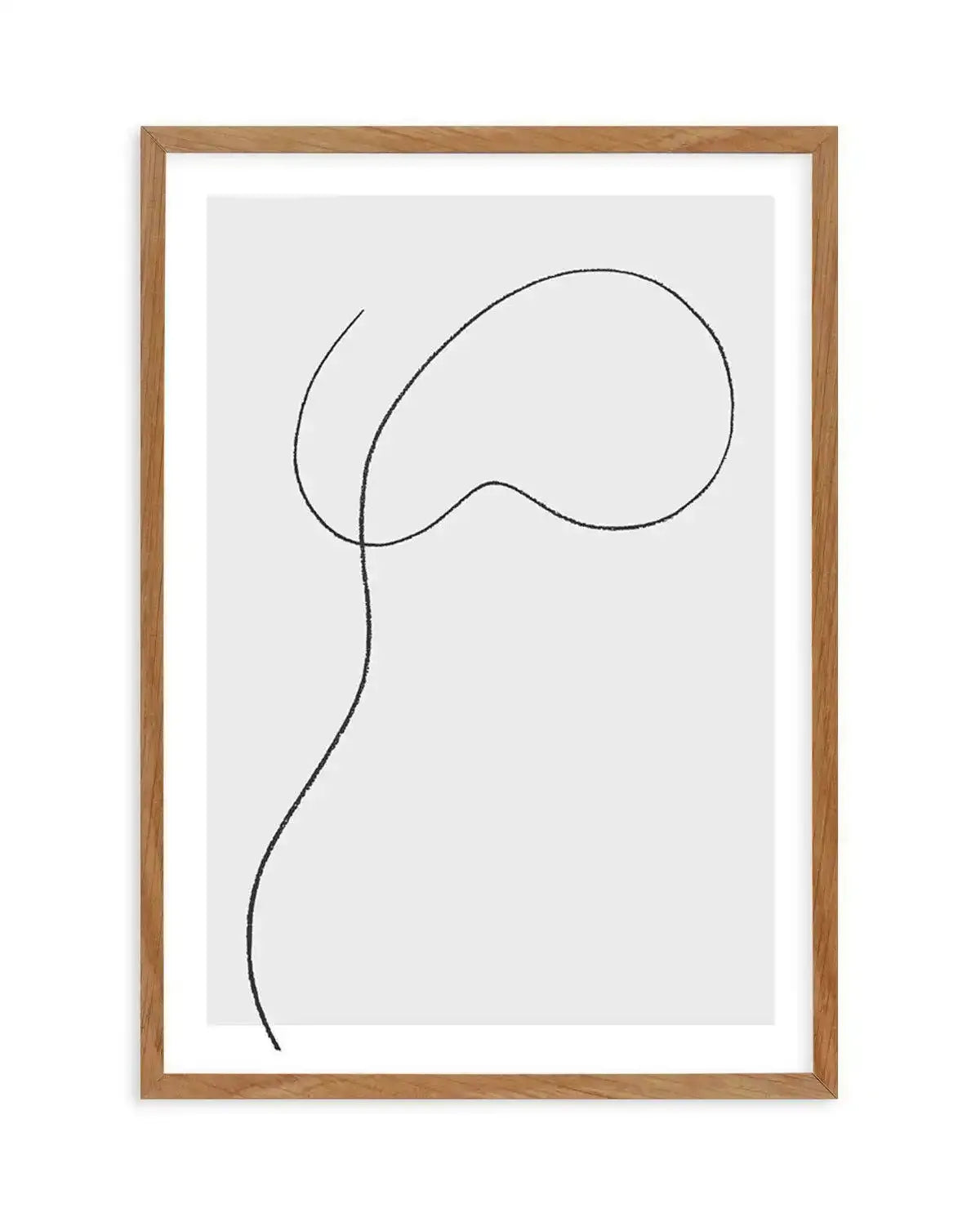 Female Line Art Print-PRINT-Olive et Oriel-Olive et Oriel-50x70 cm | 19.6" x 27.5"-Walnut-With White Border-Buy-Australian-Art-Prints-Online-with-Olive-et-Oriel-Your-Artwork-Specialists-Austrailia-Decorate-With-Coastal-Photo-Wall-Art-Prints-From-Our-Beach-House-Artwork-Collection-Fine-Poster-and-Framed-Artwork