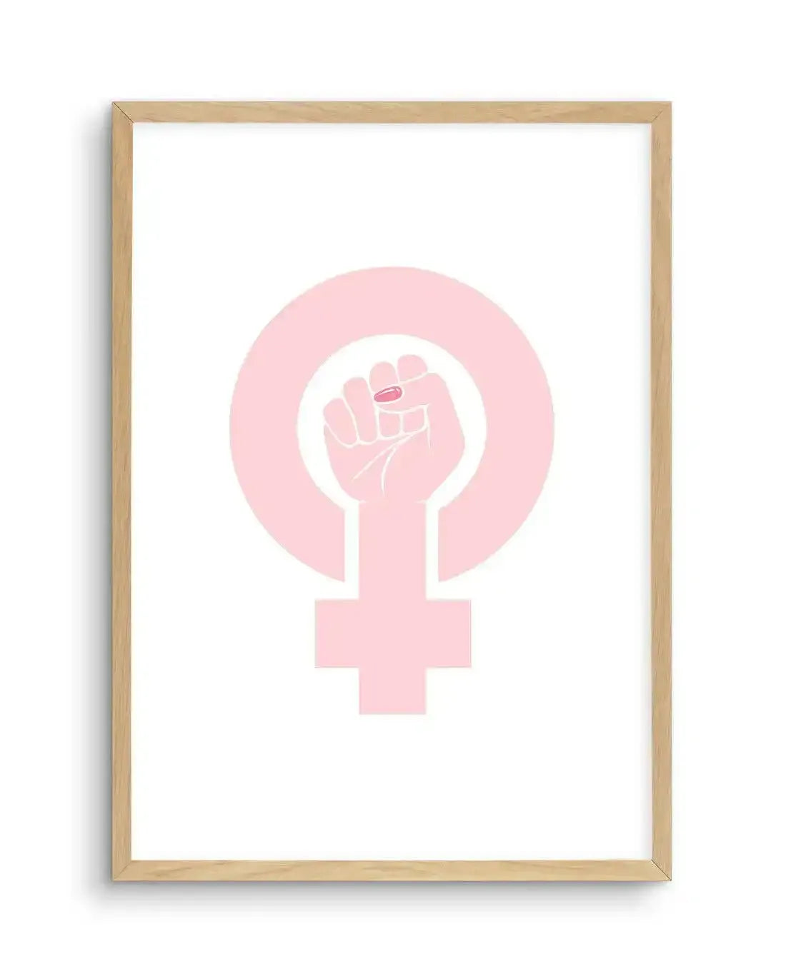 Female Power Symbol Art Print-PRINT-Olive et Oriel-Olive et Oriel-A5 | 5.8" x 8.3" | 14.8 x 21cm-Oak-With White Border-Buy-Australian-Art-Prints-Online-with-Olive-et-Oriel-Your-Artwork-Specialists-Austrailia-Decorate-With-Coastal-Photo-Wall-Art-Prints-From-Our-Beach-House-Artwork-Collection-Fine-Poster-and-Framed-Artwork