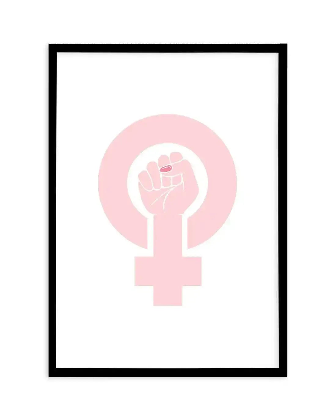 Female Power Symbol Art Print-PRINT-Olive et Oriel-Olive et Oriel-A5 | 5.8" x 8.3" | 14.8 x 21cm-Black-With White Border-Buy-Australian-Art-Prints-Online-with-Olive-et-Oriel-Your-Artwork-Specialists-Austrailia-Decorate-With-Coastal-Photo-Wall-Art-Prints-From-Our-Beach-House-Artwork-Collection-Fine-Poster-and-Framed-Artwork