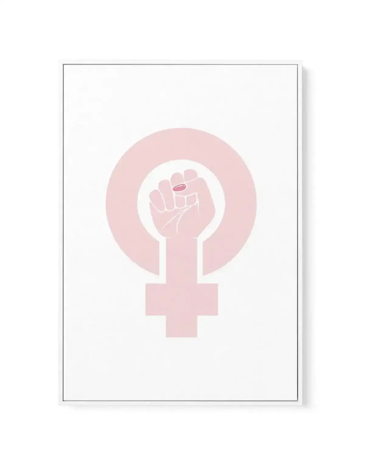 Female Power Symbol | Framed Canvas-CANVAS-You can shop wall art online with Olive et Oriel for everything from abstract art to fun kids wall art. Our beautiful modern art prints and canvas art are available from large canvas prints to wall art paintings and our proudly Australian artwork collection offers only the highest quality framed large wall art and canvas art Australia - You can buy fashion photography prints or Hampton print posters and paintings on canvas from Olive et Oriel and have t
