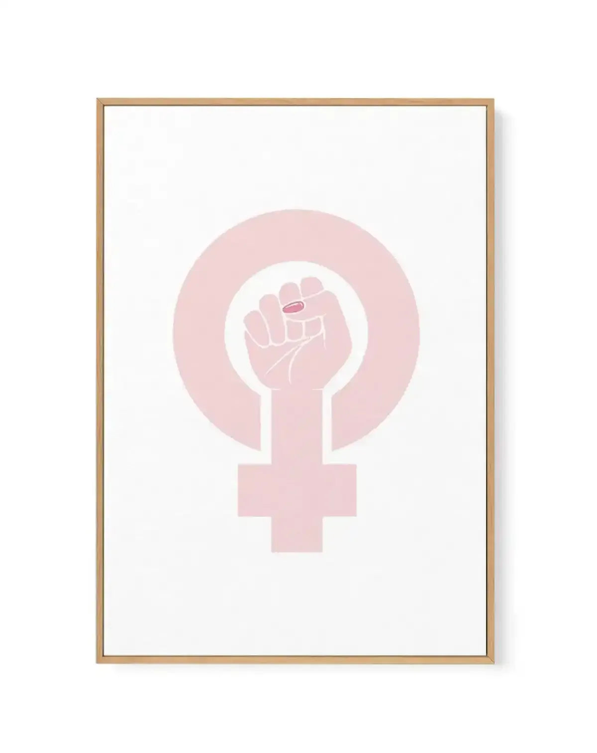 Female Power Symbol | Framed Canvas-CANVAS-You can shop wall art online with Olive et Oriel for everything from abstract art to fun kids wall art. Our beautiful modern art prints and canvas art are available from large canvas prints to wall art paintings and our proudly Australian artwork collection offers only the highest quality framed large wall art and canvas art Australia - You can buy fashion photography prints or Hampton print posters and paintings on canvas from Olive et Oriel and have t