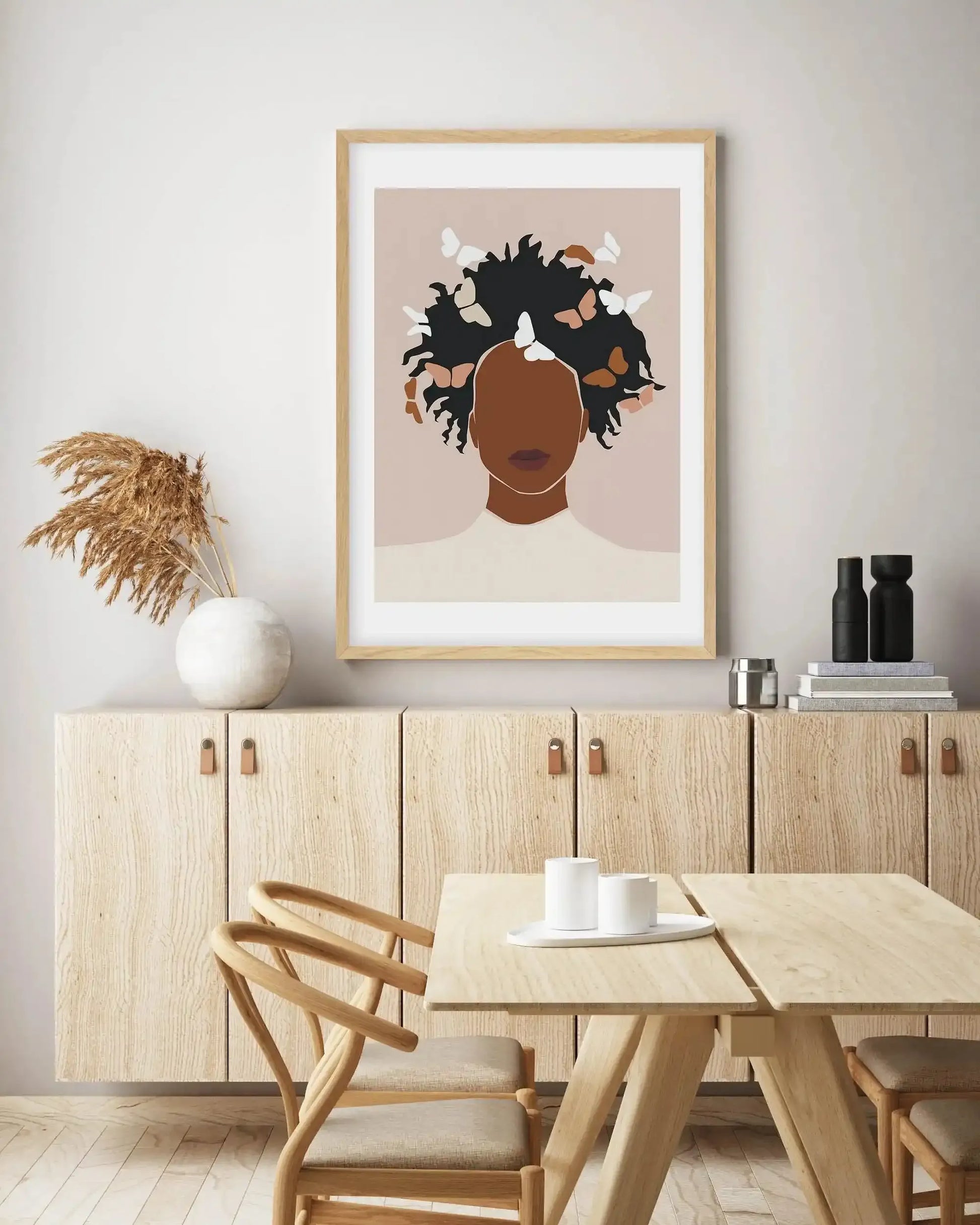 Femme Aux Papillons Art Print-PRINT-Olive et Oriel-Olive et Oriel-Buy-Australian-Art-Prints-Online-with-Olive-et-Oriel-Your-Artwork-Specialists-Austrailia-Decorate-With-Coastal-Photo-Wall-Art-Prints-From-Our-Beach-House-Artwork-Collection-Fine-Poster-and-Framed-Artwork