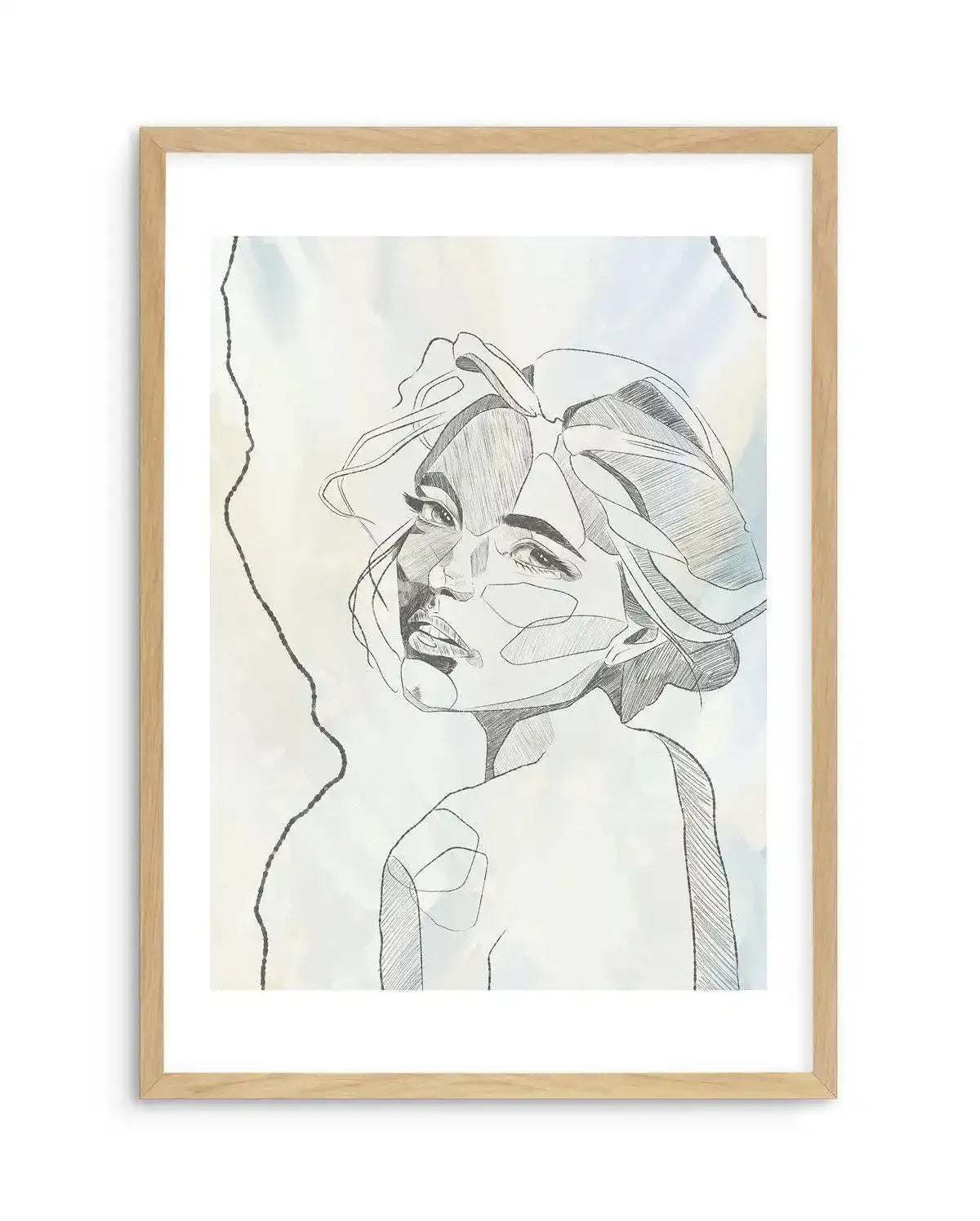 Femme en Lignes II Art Print-PRINT-Olive et Oriel-Olive et Oriel-A5 | 5.8" x 8.3" | 14.8 x 21cm-Oak-With White Border-Buy-Australian-Art-Prints-Online-with-Olive-et-Oriel-Your-Artwork-Specialists-Austrailia-Decorate-With-Coastal-Photo-Wall-Art-Prints-From-Our-Beach-House-Artwork-Collection-Fine-Poster-and-Framed-Artwork