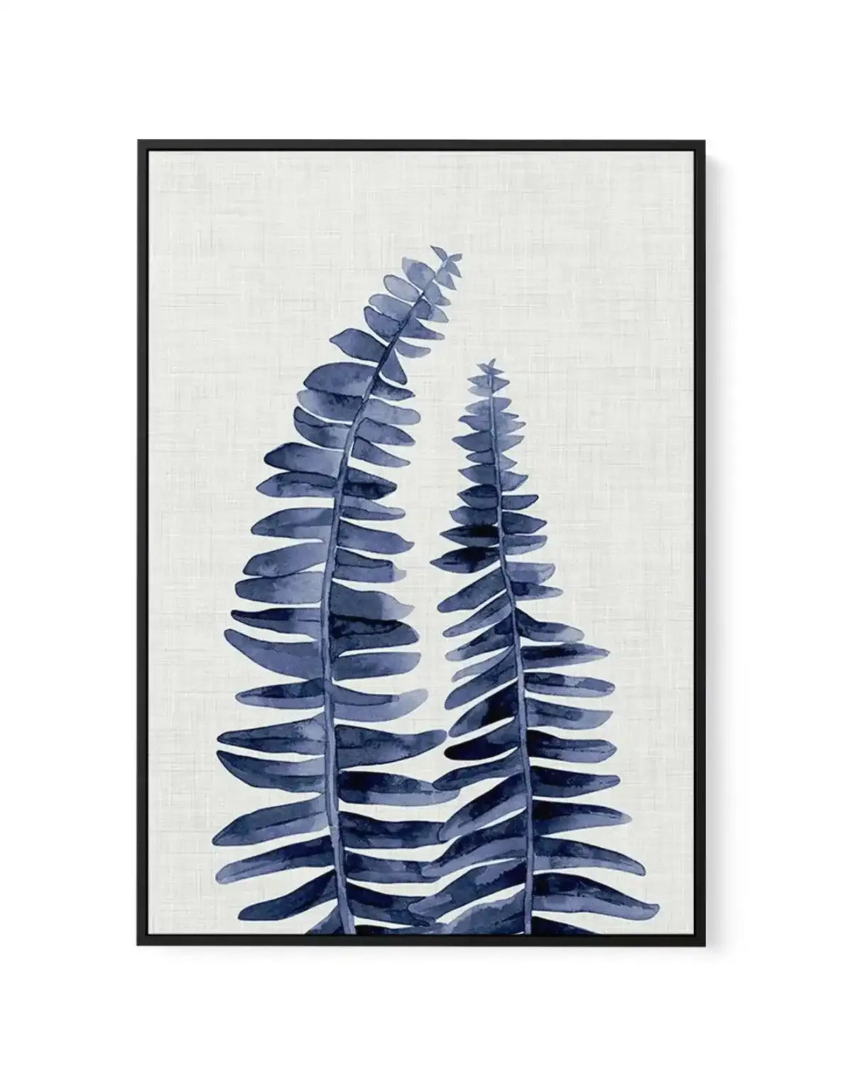 Fern | Navy | Framed Canvas-CANVAS-You can shop wall art online with Olive et Oriel for everything from abstract art to fun kids wall art. Our beautiful modern art prints and canvas art are available from large canvas prints to wall art paintings and our proudly Australian artwork collection offers only the highest quality framed large wall art and canvas art Australia - You can buy fashion photography prints or Hampton print posters and paintings on canvas from Olive et Oriel and have them deli