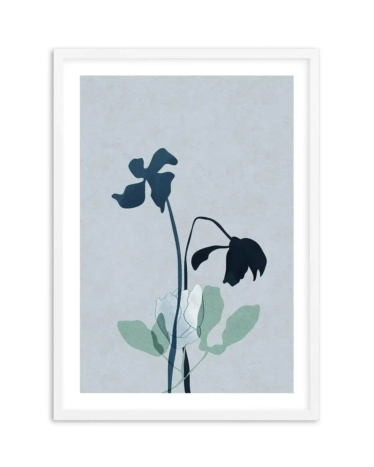 Fleur Graphique II | Blue Art Print-PRINT-Olive et Oriel-Olive et Oriel-A5 | 5.8" x 8.3" | 14.8 x 21cm-White-With White Border-Buy-Australian-Art-Prints-Online-with-Olive-et-Oriel-Your-Artwork-Specialists-Austrailia-Decorate-With-Coastal-Photo-Wall-Art-Prints-From-Our-Beach-House-Artwork-Collection-Fine-Poster-and-Framed-Artwork
