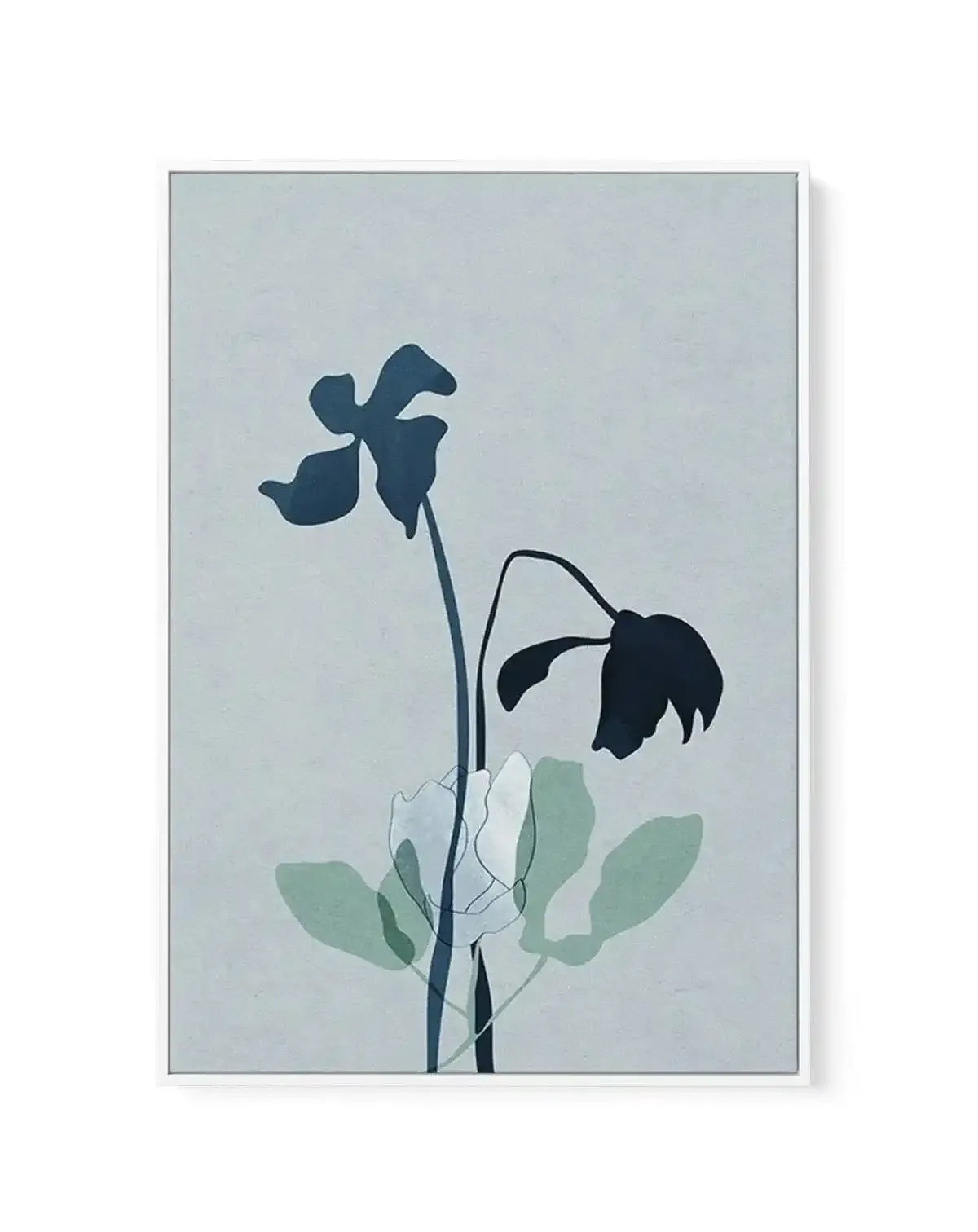 Fleur Graphique II | Blue | Framed Canvas-CANVAS-You can shop wall art online with Olive et Oriel for everything from abstract art to fun kids wall art. Our beautiful modern art prints and canvas art are available from large canvas prints to wall art paintings and our proudly Australian artwork collection offers only the highest quality framed large wall art and canvas art Australia - You can buy fashion photography prints or Hampton print posters and paintings on canvas from Olive et Oriel and 