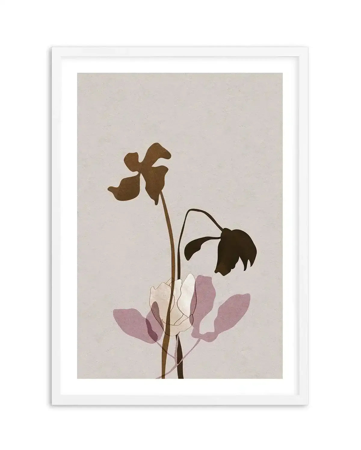 Fleur Graphique II | Brown Art Print-PRINT-Olive et Oriel-Olive et Oriel-A4 | 8.3" x 11.7" | 21 x 29.7cm-White-With White Border-Buy-Australian-Art-Prints-Online-with-Olive-et-Oriel-Your-Artwork-Specialists-Austrailia-Decorate-With-Coastal-Photo-Wall-Art-Prints-From-Our-Beach-House-Artwork-Collection-Fine-Poster-and-Framed-Artwork