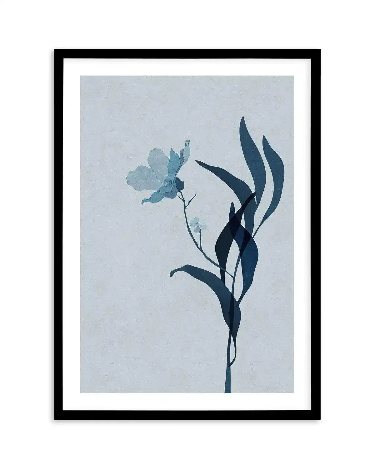 Fleur Graphique III | Blue Art Print-PRINT-Olive et Oriel-Olive et Oriel-A5 | 5.8" x 8.3" | 14.8 x 21cm-Black-With White Border-Buy-Australian-Art-Prints-Online-with-Olive-et-Oriel-Your-Artwork-Specialists-Austrailia-Decorate-With-Coastal-Photo-Wall-Art-Prints-From-Our-Beach-House-Artwork-Collection-Fine-Poster-and-Framed-Artwork