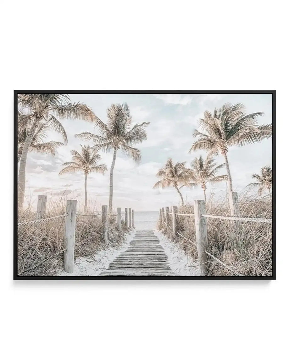 Florida Keys I | LS | Framed Canvas Art Print brown coastal art print