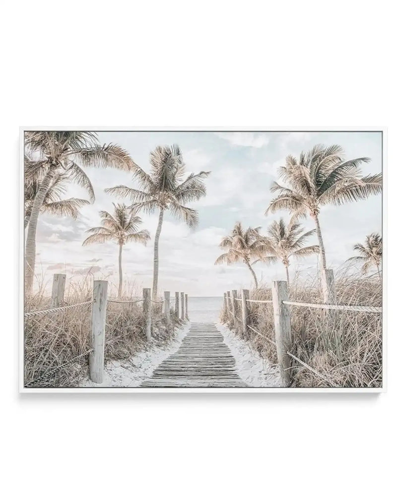 Florida Keys I | LS | Framed Canvas Art Print brown coastal art print
