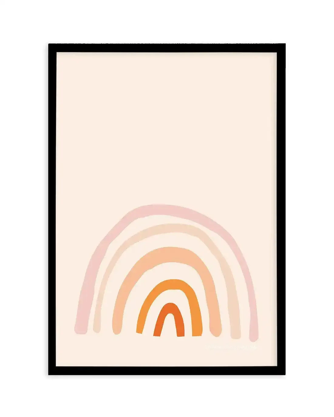 Follow The Rainbows | Peach Art Print-PRINT-Olive et Oriel-Olive et Oriel-A5 | 5.8" x 8.3" | 14.8 x 21cm-Black-With White Border-Buy-Australian-Art-Prints-Online-with-Olive-et-Oriel-Your-Artwork-Specialists-Austrailia-Decorate-With-Coastal-Photo-Wall-Art-Prints-From-Our-Beach-House-Artwork-Collection-Fine-Poster-and-Framed-Artwork