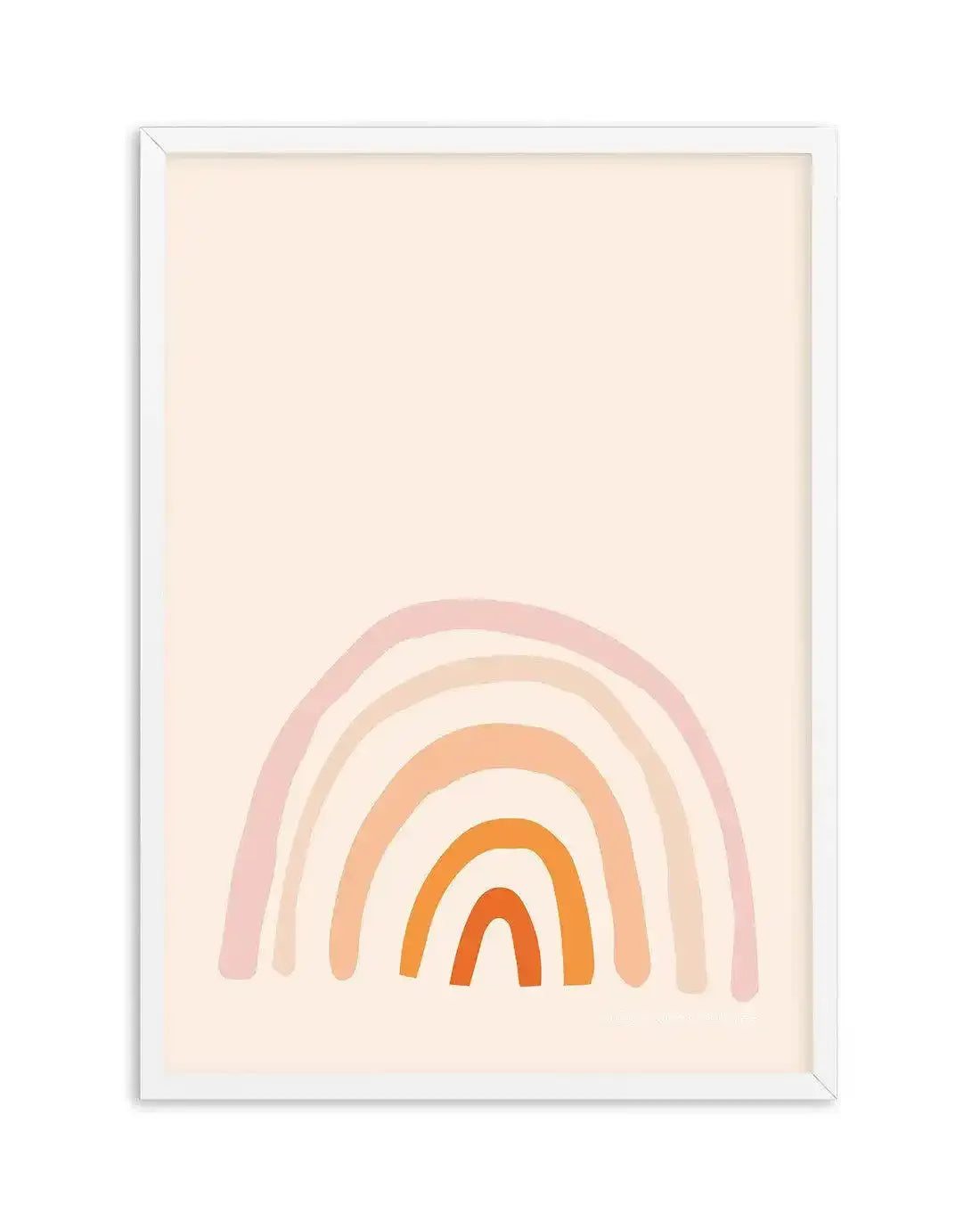Follow The Rainbows | Peach Art Print-PRINT-Olive et Oriel-Olive et Oriel-A5 | 5.8" x 8.3" | 14.8 x 21cm-White-With White Border-Buy-Australian-Art-Prints-Online-with-Olive-et-Oriel-Your-Artwork-Specialists-Austrailia-Decorate-With-Coastal-Photo-Wall-Art-Prints-From-Our-Beach-House-Artwork-Collection-Fine-Poster-and-Framed-Artwork