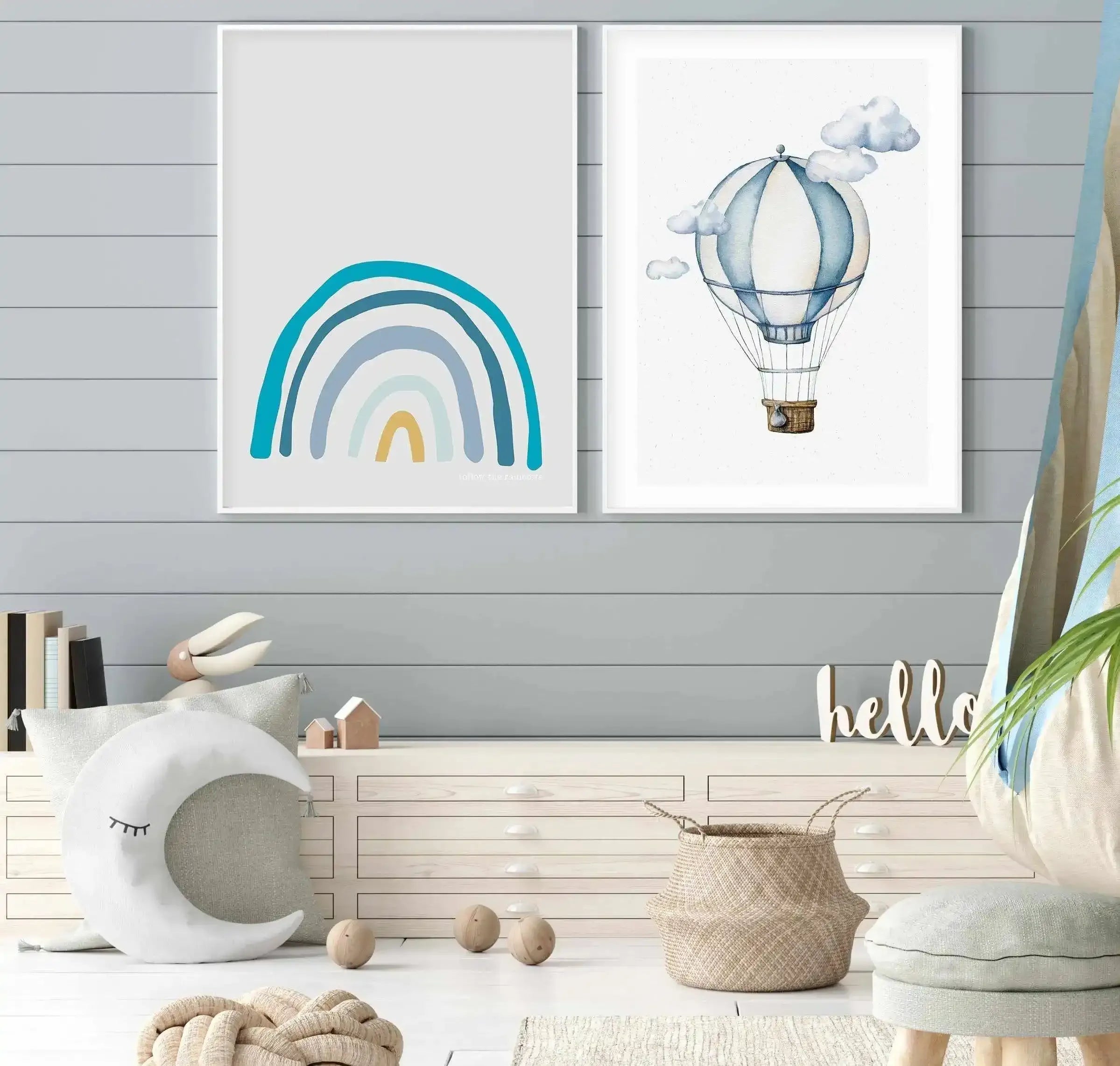 Follow The Rainbows | Blue Art Print-PRINT-Olive et Oriel-Olive et Oriel-Buy-Australian-Art-Prints-Online-with-Olive-et-Oriel-Your-Artwork-Specialists-Austrailia-Decorate-With-Coastal-Photo-Wall-Art-Prints-From-Our-Beach-House-Artwork-Collection-Fine-Poster-and-Framed-Artwork